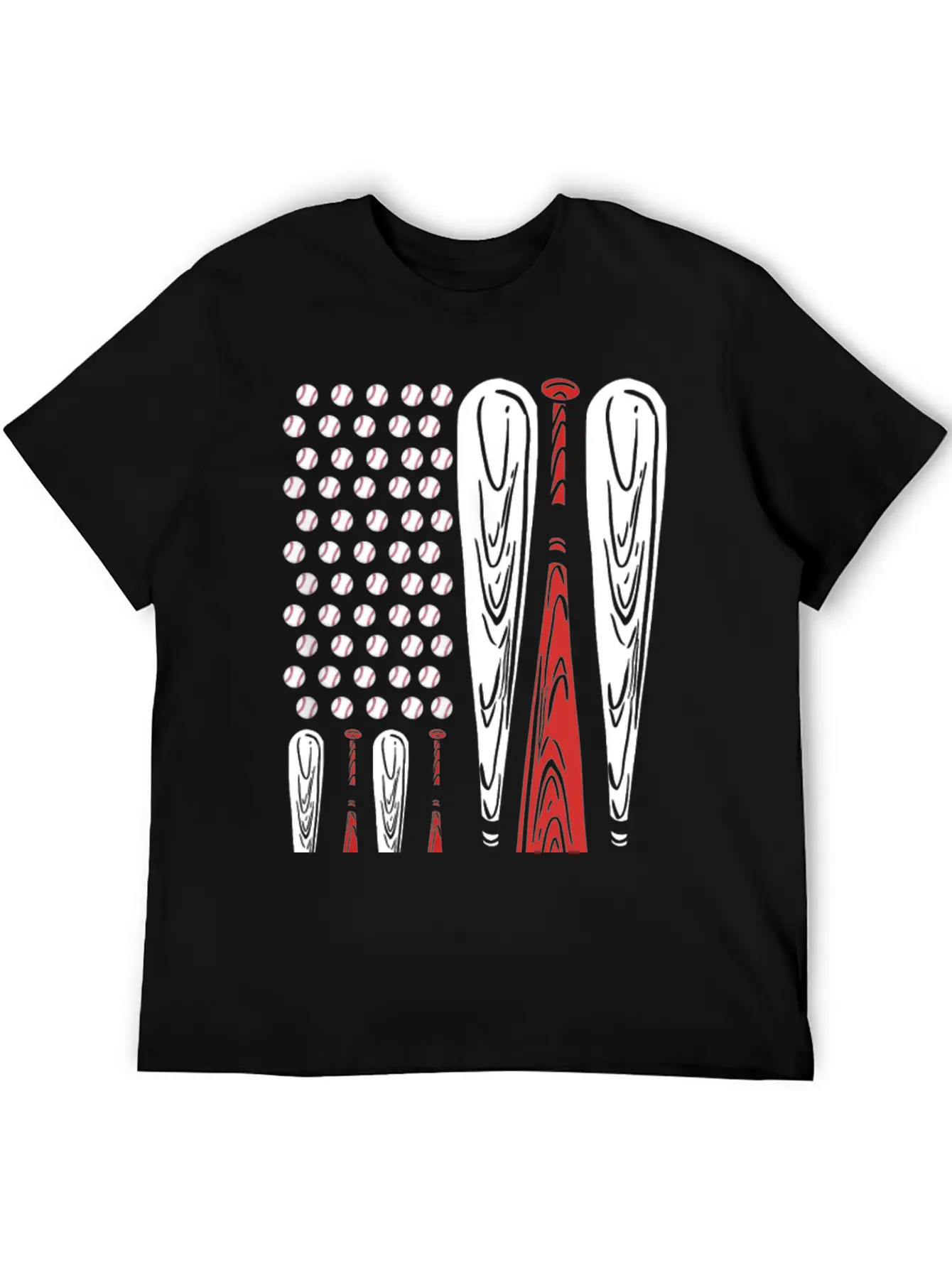 Baseball American Flag Usa Flag Baseball Player Stylish Everyday T-Shirt – Unisex Basic Cotton Tee