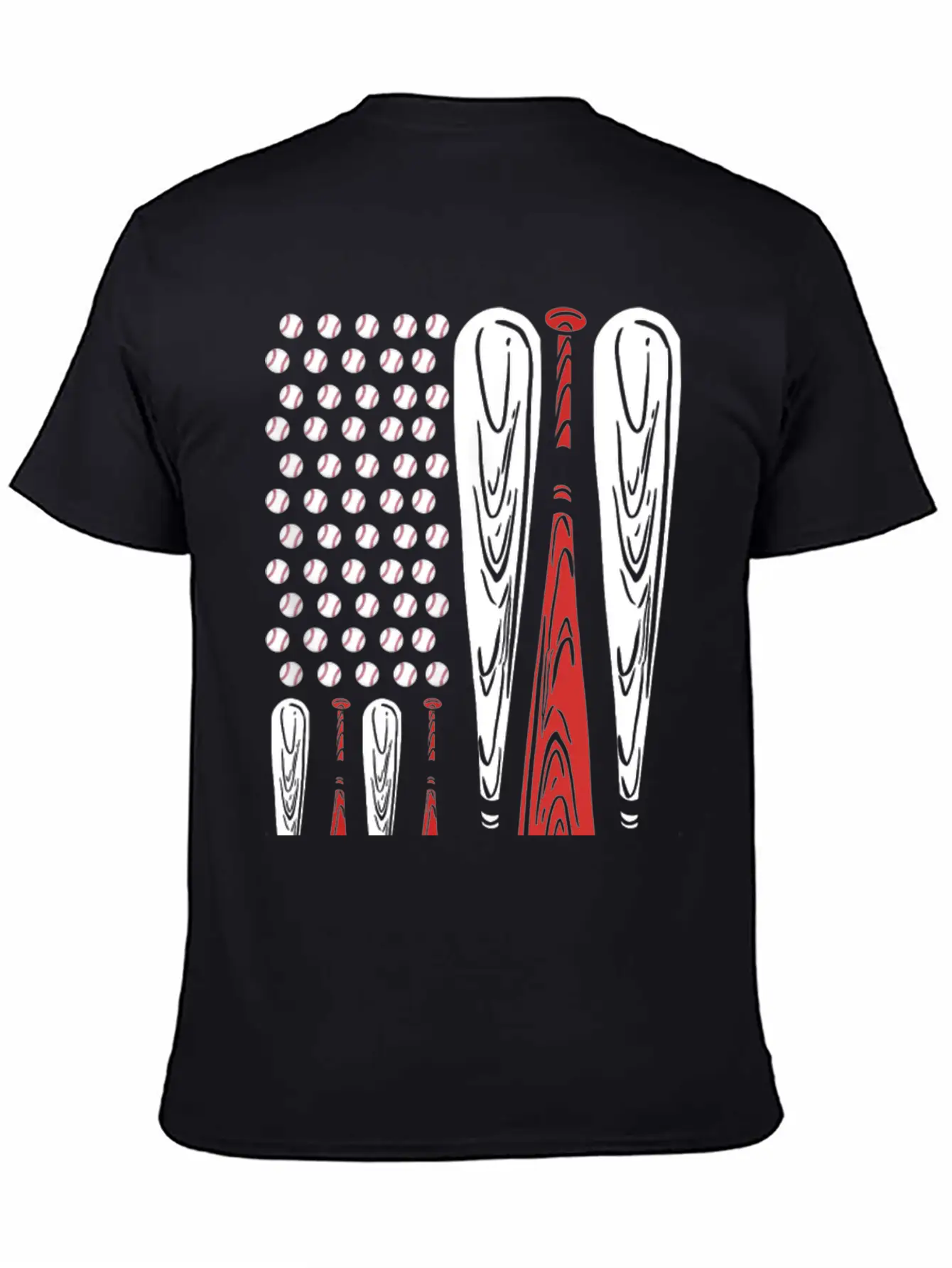 Baseball American Flag Usa Flag Baseball Player Stylish Everyday T-Shirt – Unisex Basic Cotton Tee