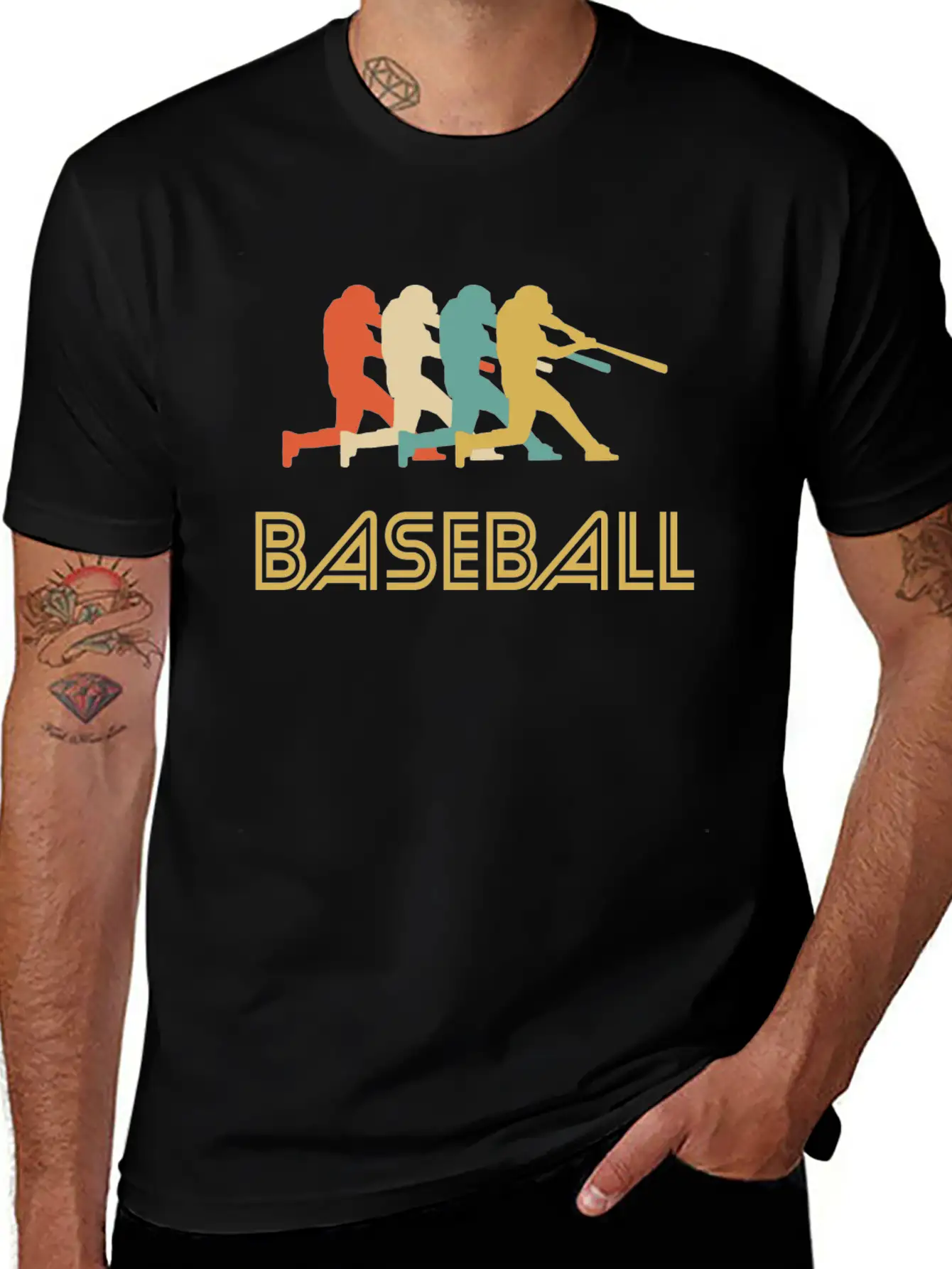 Baseball Batter Pop Art Breathable Graphic T-Shirt – Perfect For Casual Days