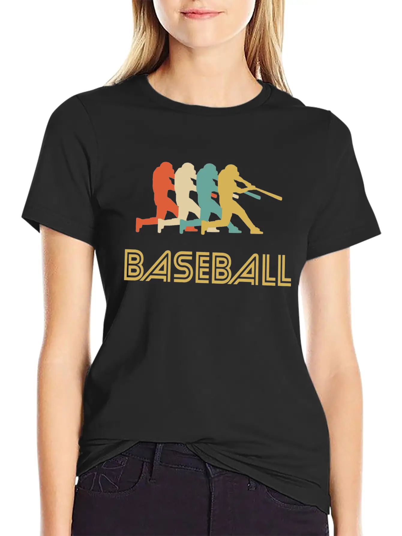 Baseball Batter Pop Art Breathable Graphic T-Shirt – Perfect For Casual Days