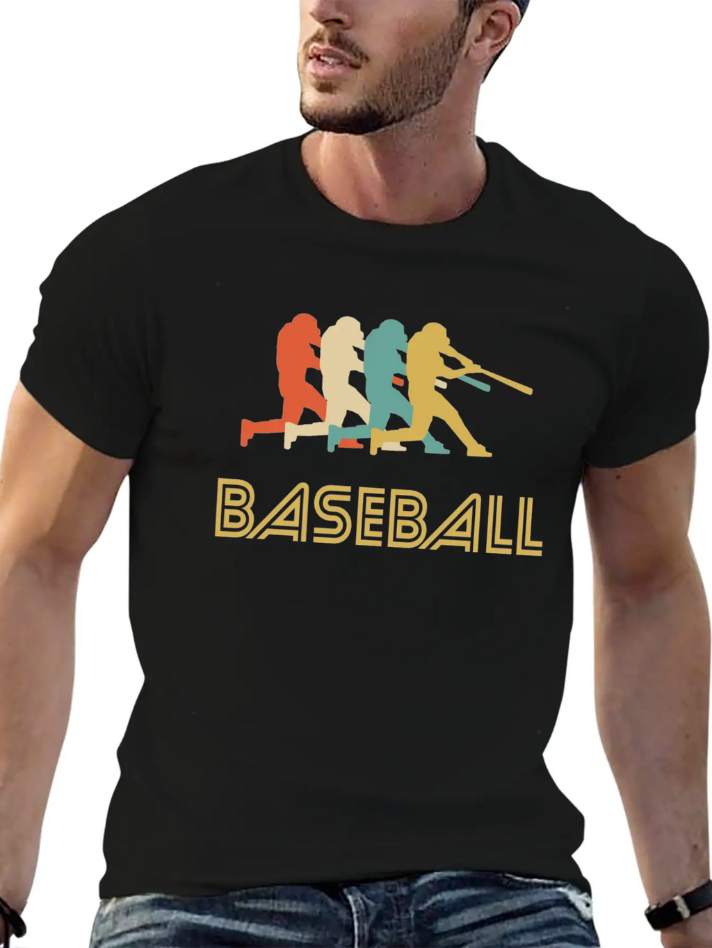 Baseball Batter Pop Art Breathable Graphic T-Shirt – Perfect For Casual Days