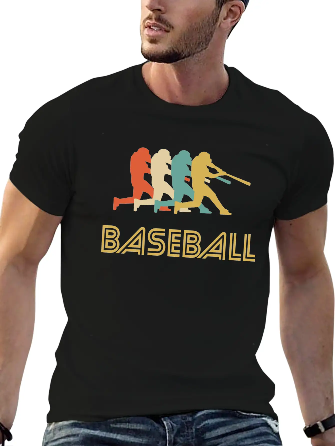Baseball Batter Pop Art Breathable Graphic T-Shirt – Perfect For Casual Days