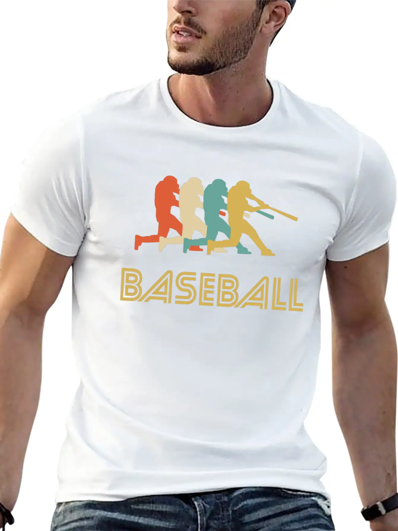 Baseball Batter Pop Art Breathable Graphic T-Shirt – Perfect For Casual Days