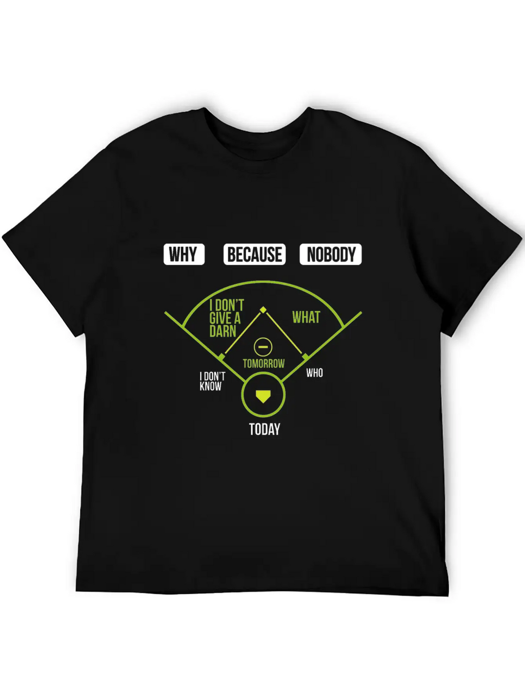 Baseball Chart Why Because Nobody Gift Relaxed Everyday Tee – Lightweight And Durable Cotton