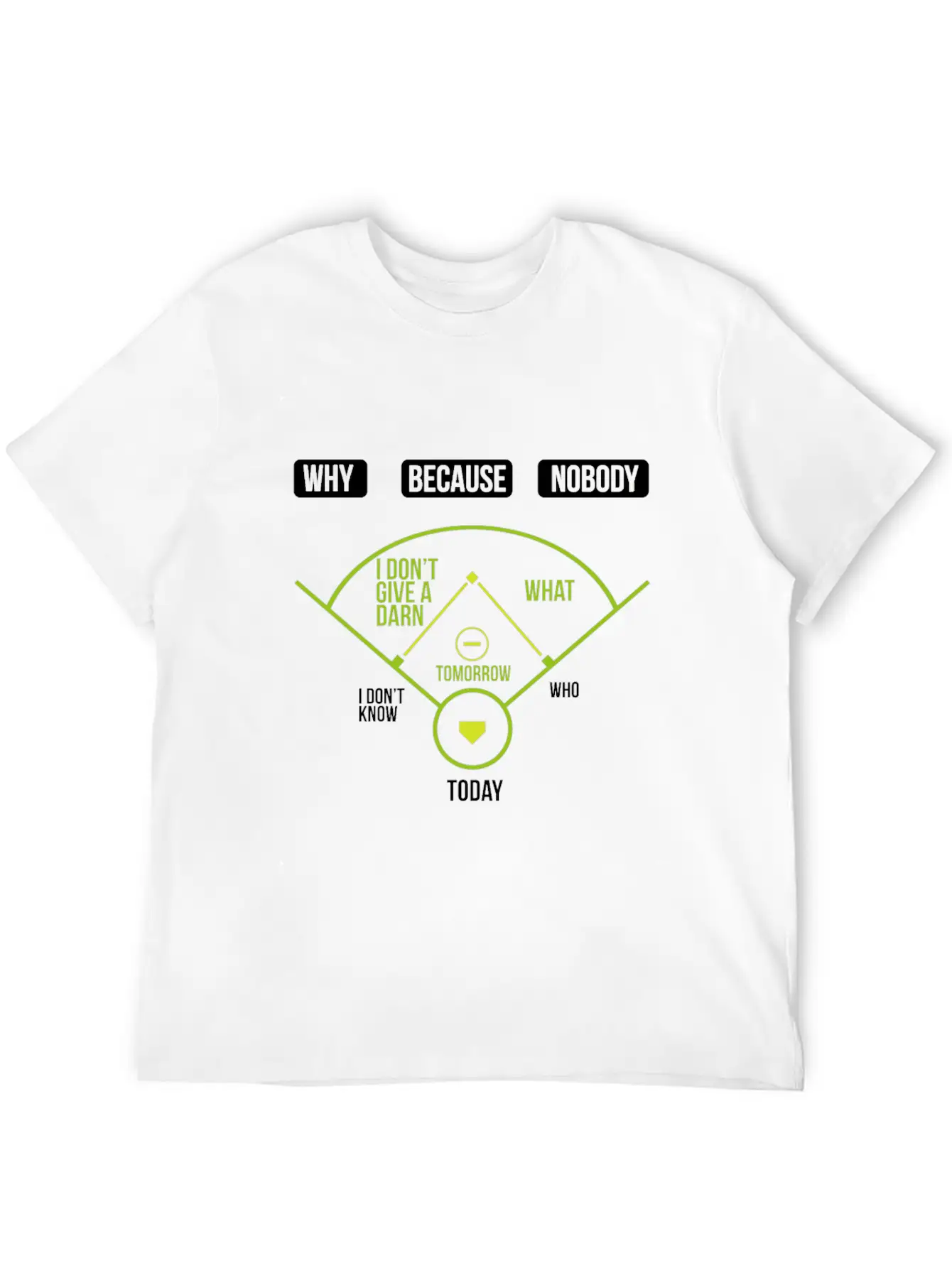 Baseball Chart Why Because Nobody Gift Relaxed Everyday Tee – Lightweight And Durable Cotton