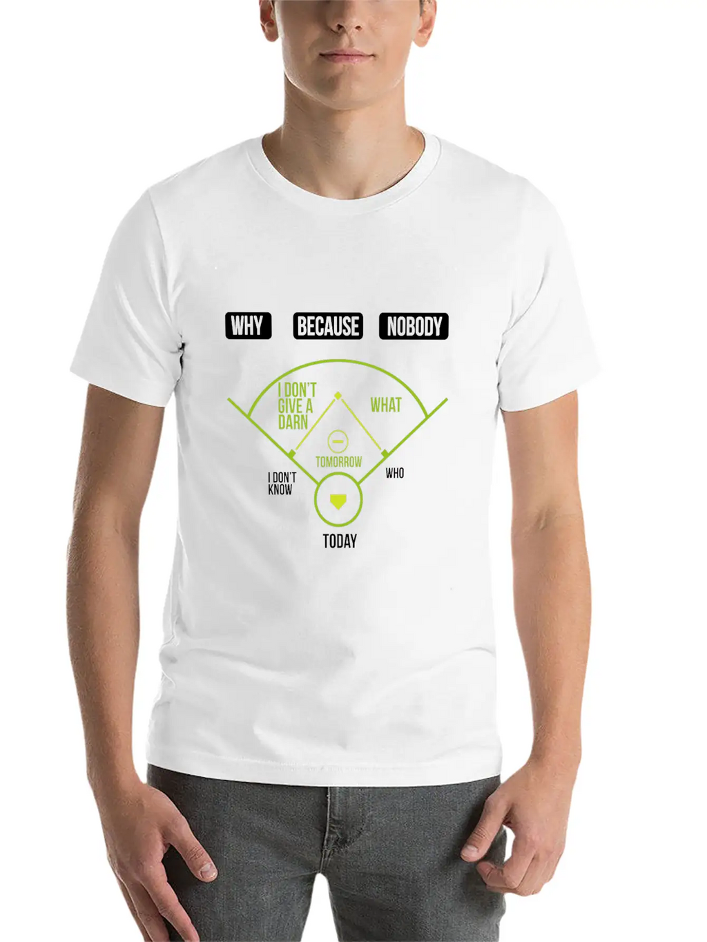 Baseball Chart Why Because Nobody Gift Relaxed Everyday Tee – Lightweight And Durable Cotton