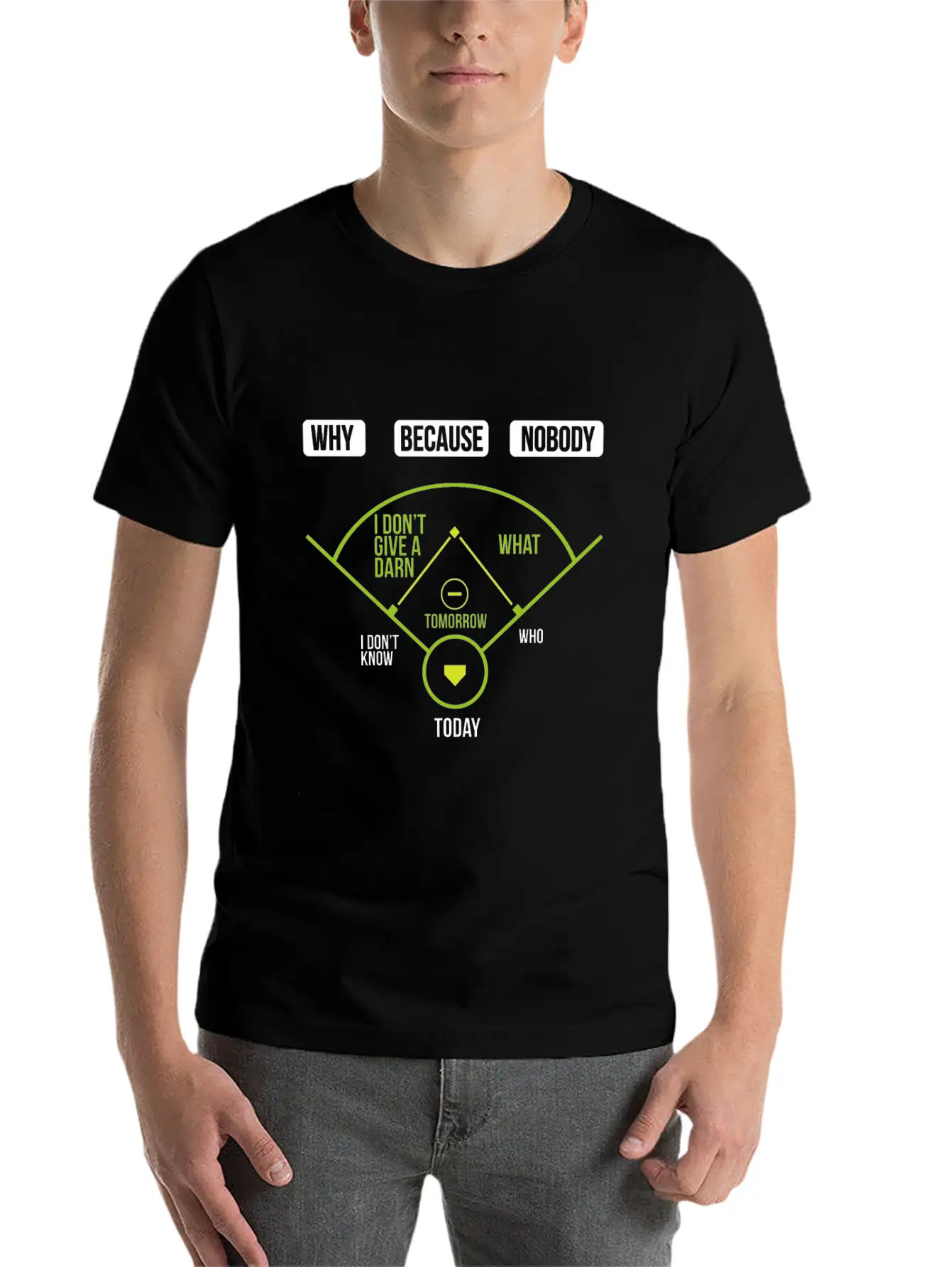 Baseball Chart Why Because Nobody Gift Relaxed Everyday Tee – Lightweight And Durable Cotton