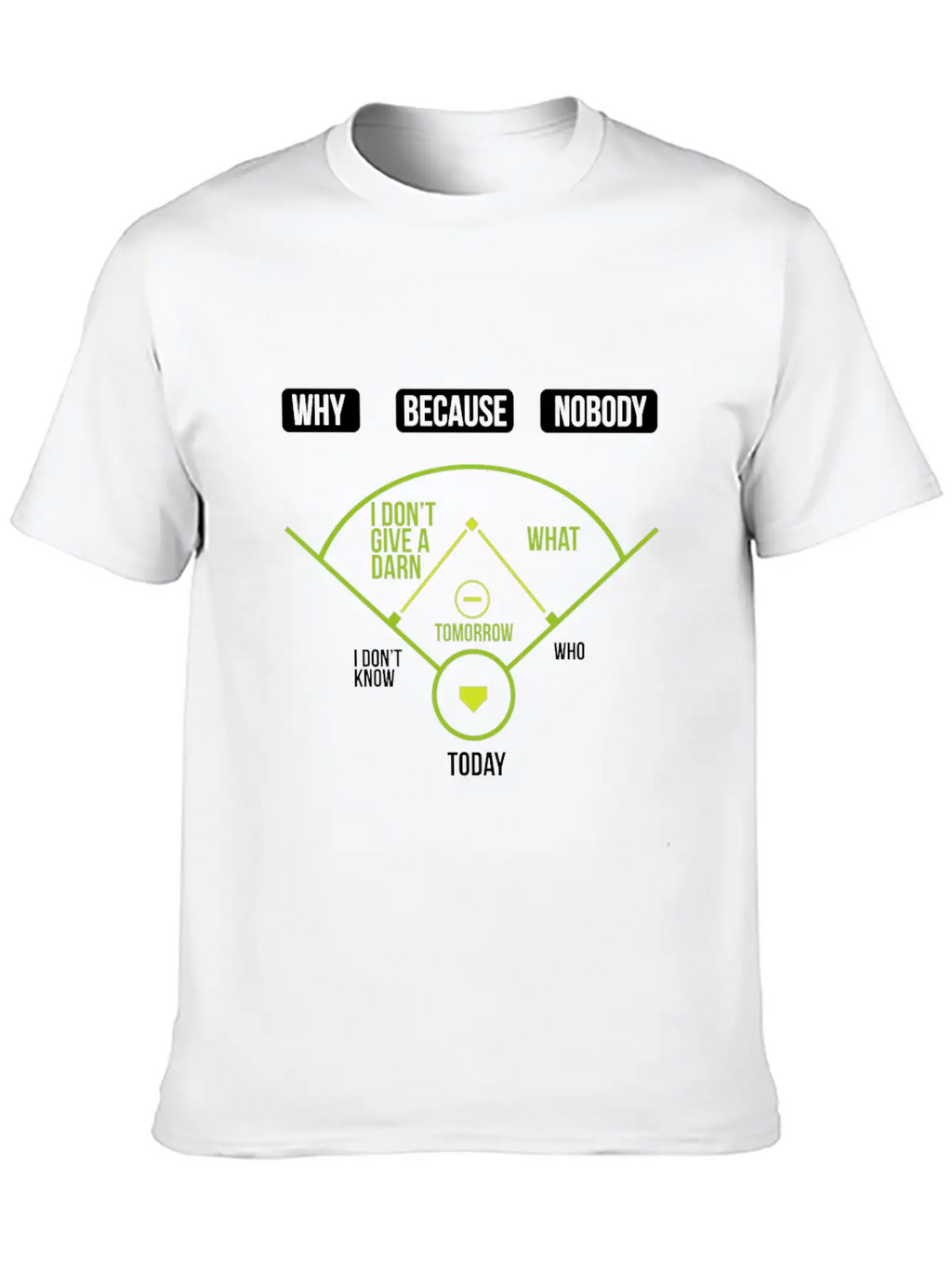 Baseball Chart Why Because Nobody Gift Relaxed Everyday Tee – Lightweight And Durable Cotton
