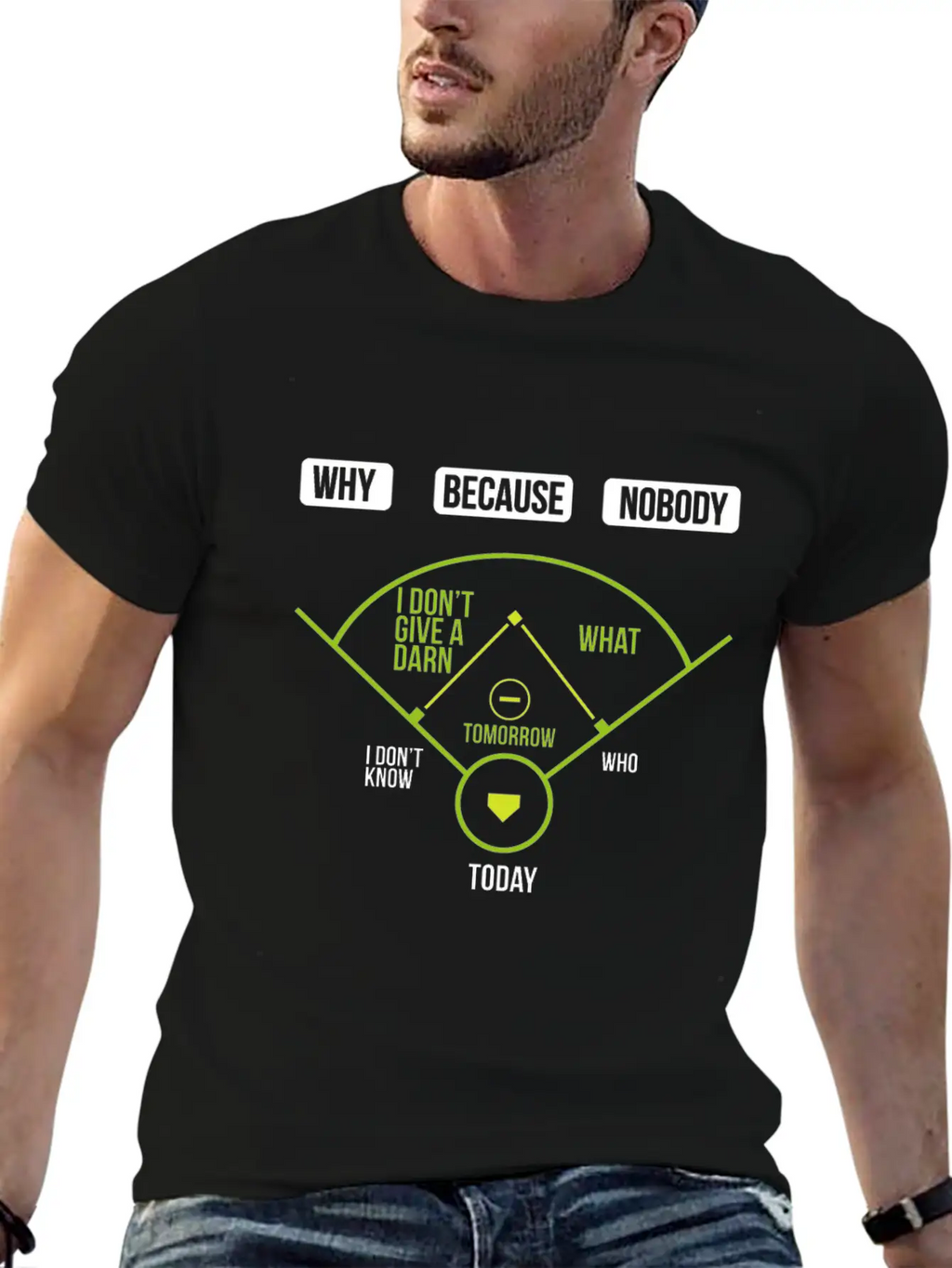 Baseball Chart Why Because Nobody Gift Relaxed Everyday Tee – Lightweight And Durable Cotton