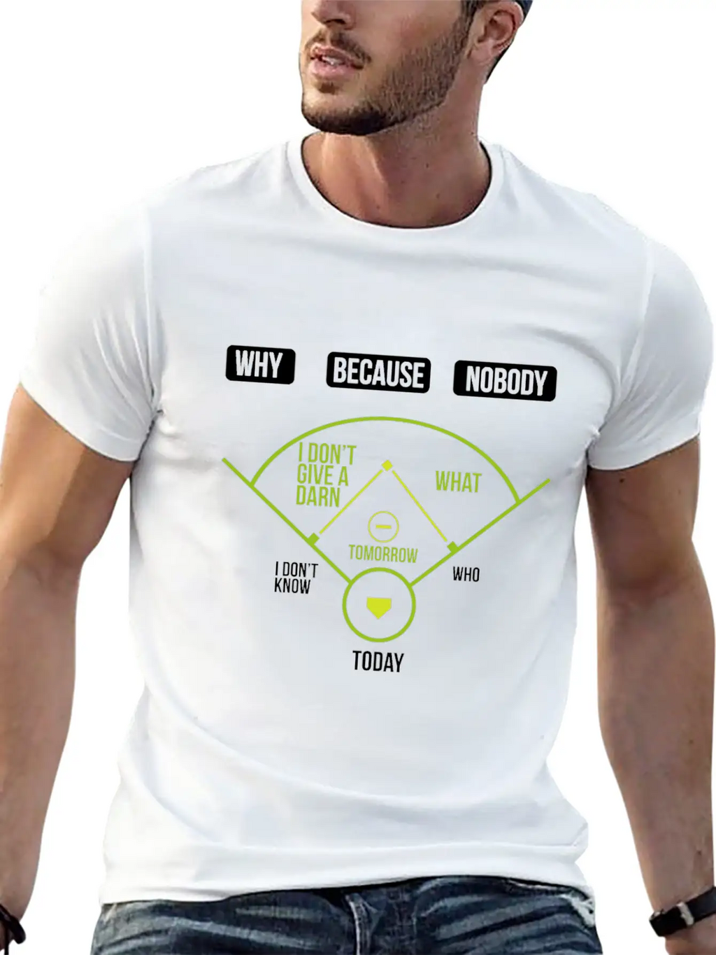 Baseball Chart Why Because Nobody Gift Relaxed Everyday Tee – Lightweight And Durable Cotton