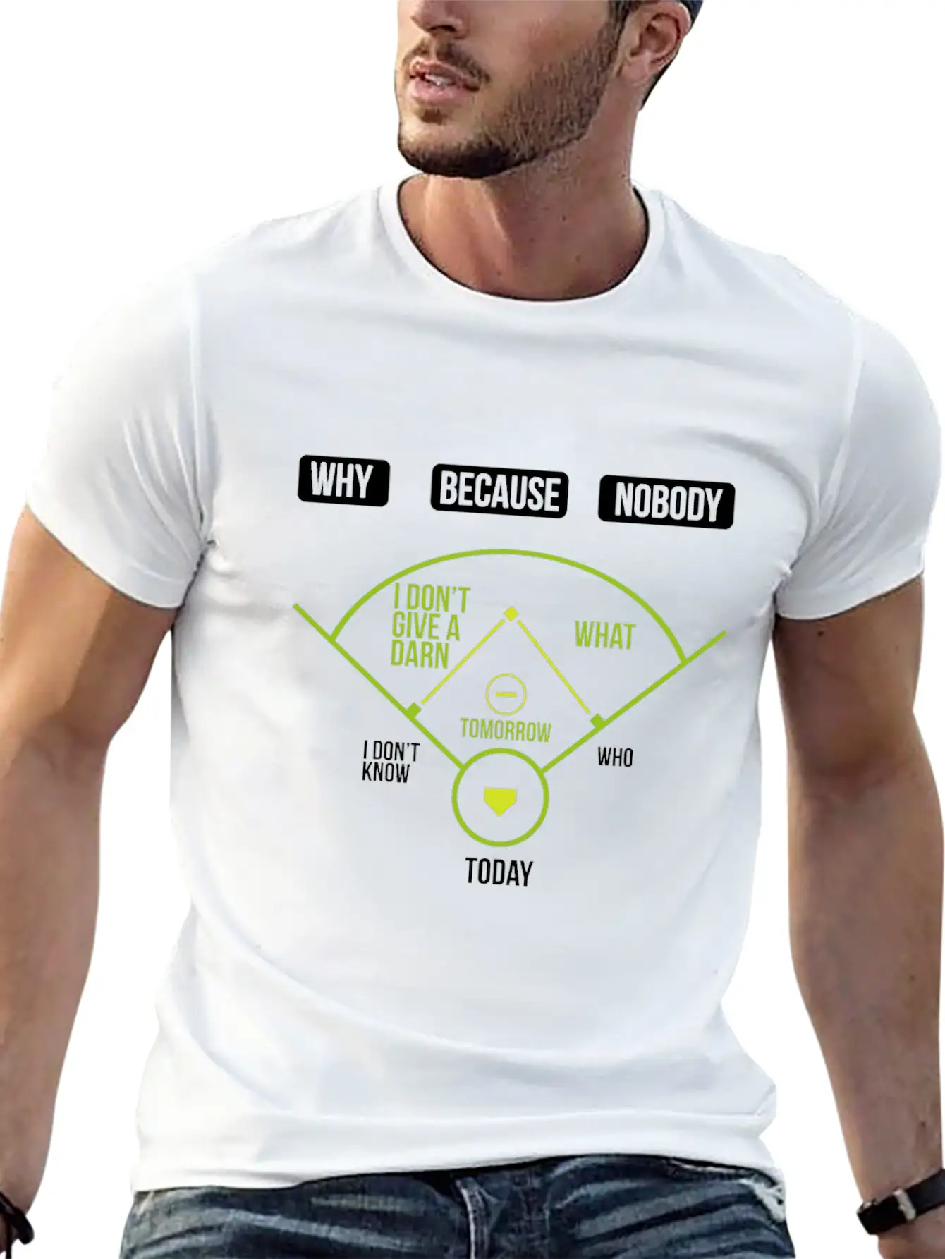 Baseball Chart Why Because Nobody Gift Relaxed Everyday Tee – Lightweight And Durable Cotton