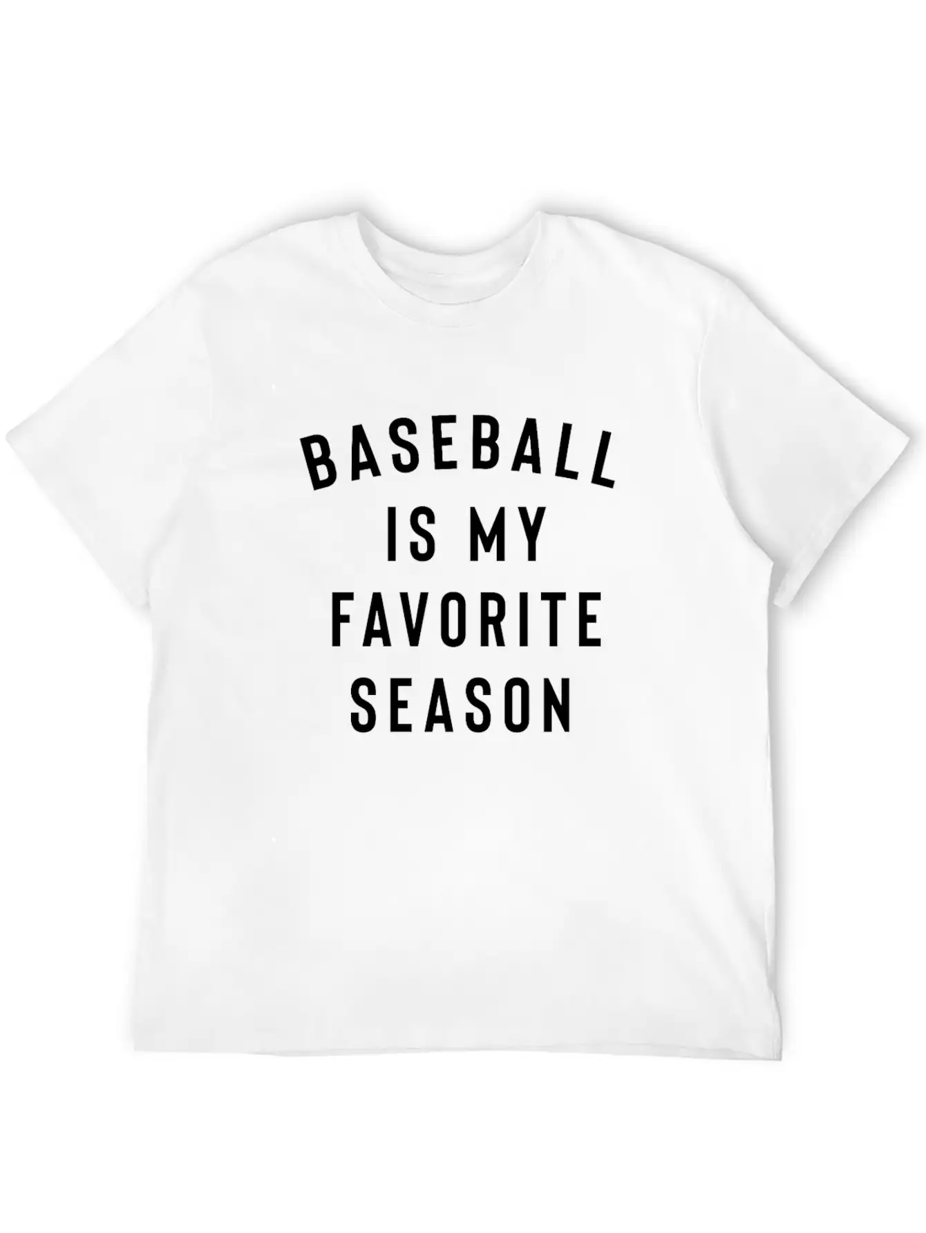 Baseball Is My Favorite Season Breathable Soft Cotton T-Shirt – Timeless Casual Look
