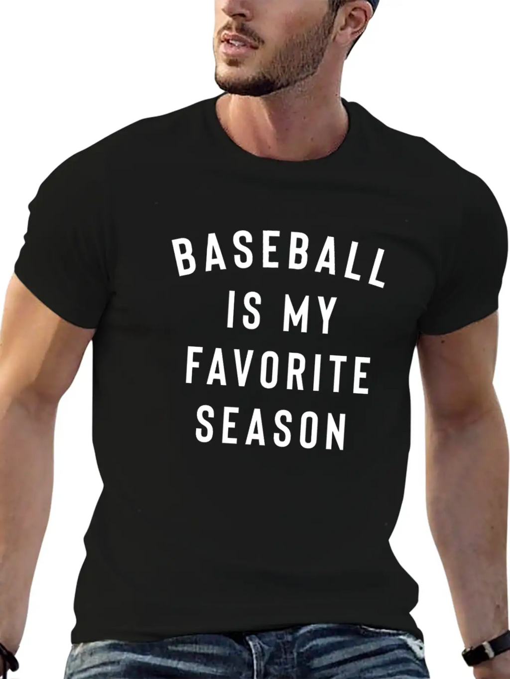 Baseball Is My Favorite Season Breathable Soft Cotton T-Shirt – Timeless Casual Look