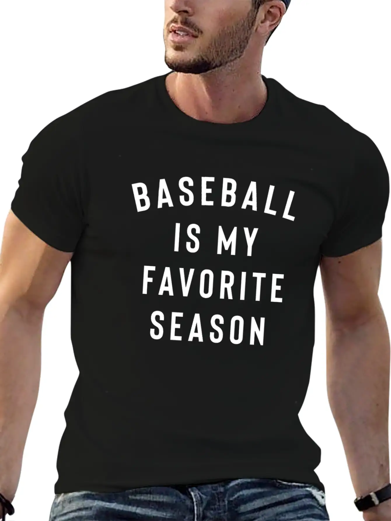 Baseball Is My Favorite Season Breathable Soft Cotton T-Shirt – Timeless Casual Look