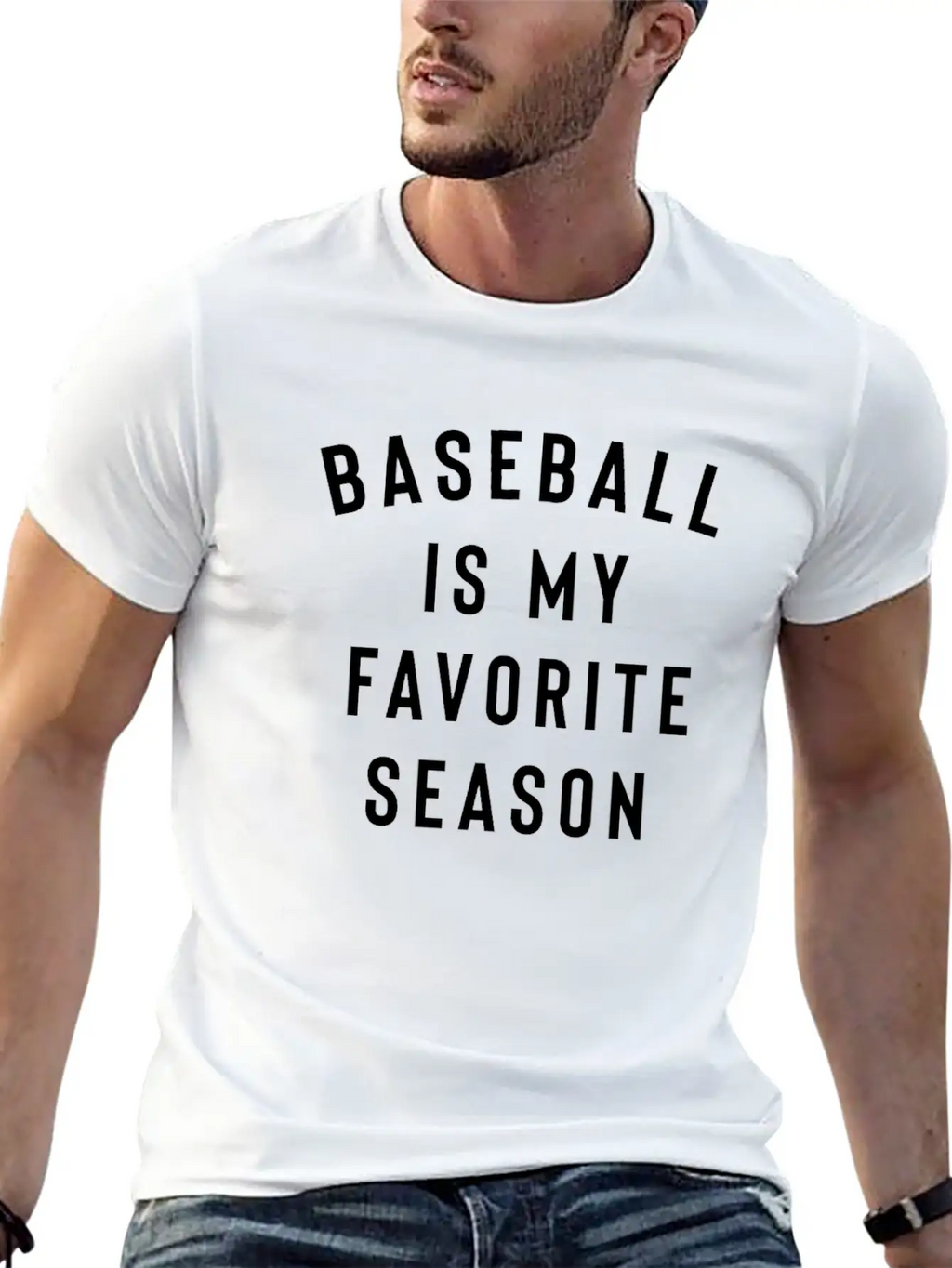 Baseball Is My Favorite Season Breathable Soft Cotton T-Shirt – Timeless Casual Look