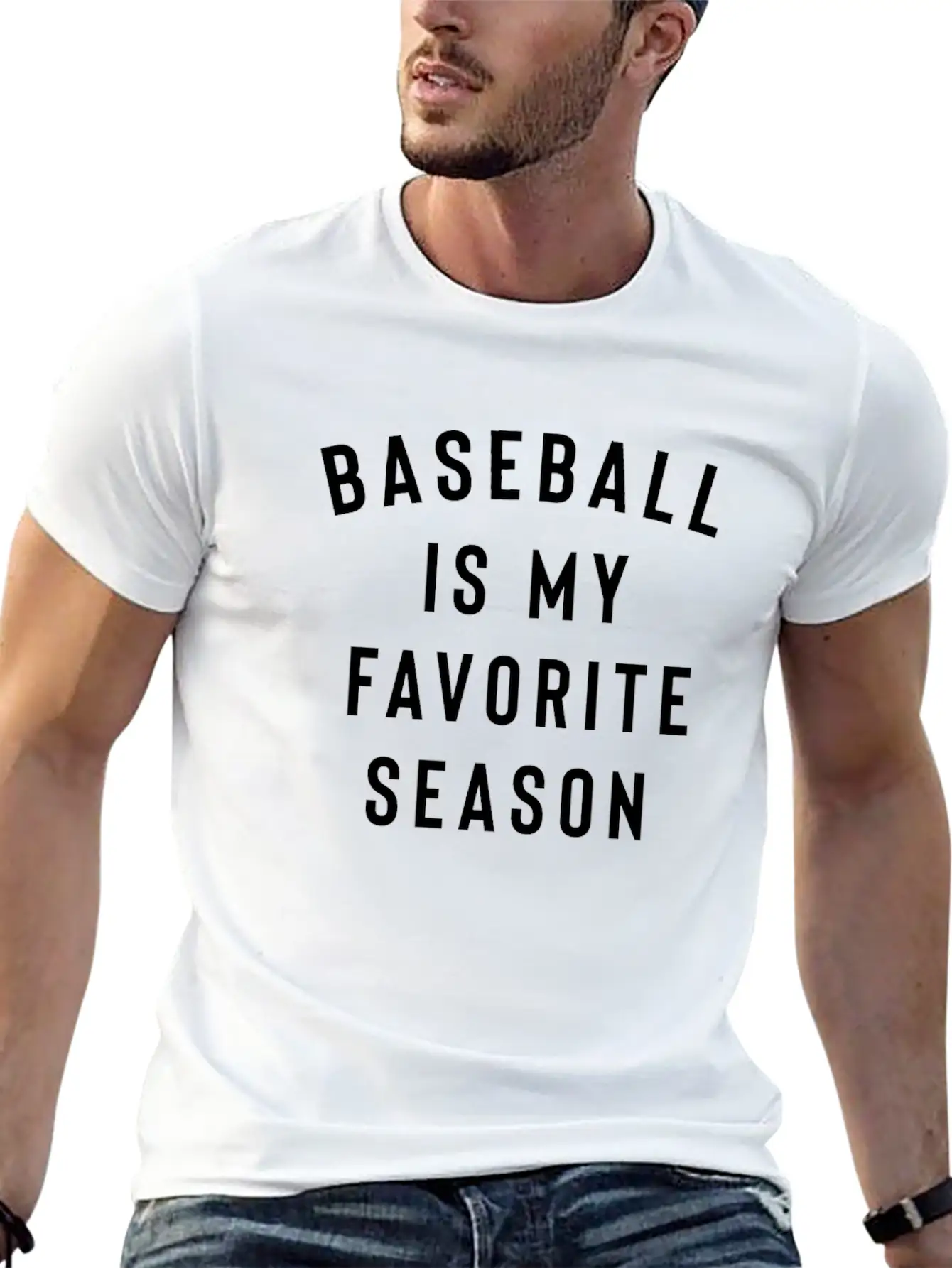Baseball Is My Favorite Season Breathable Soft Cotton T-Shirt – Timeless Casual Look