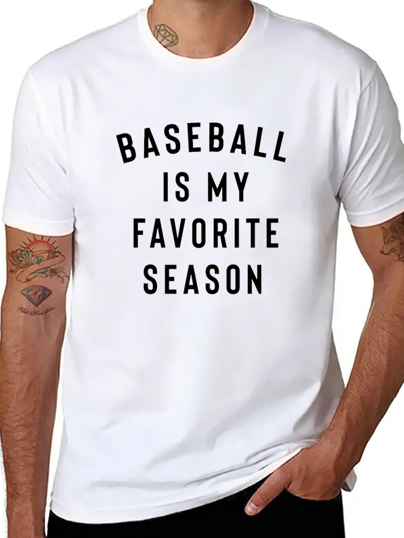 Baseball Is My Favorite Season Breathable Soft Cotton T-Shirt – Timeless Casual Look