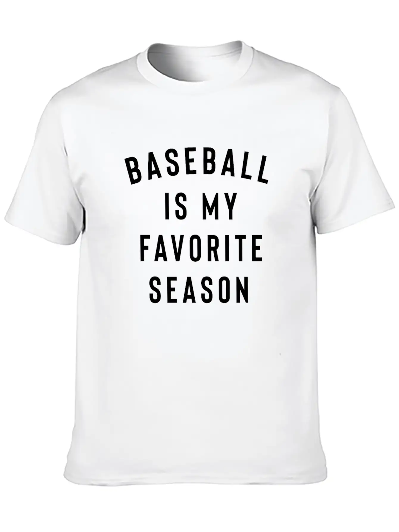 Baseball Is My Favorite Season Breathable Soft Cotton T-Shirt – Timeless Casual Look