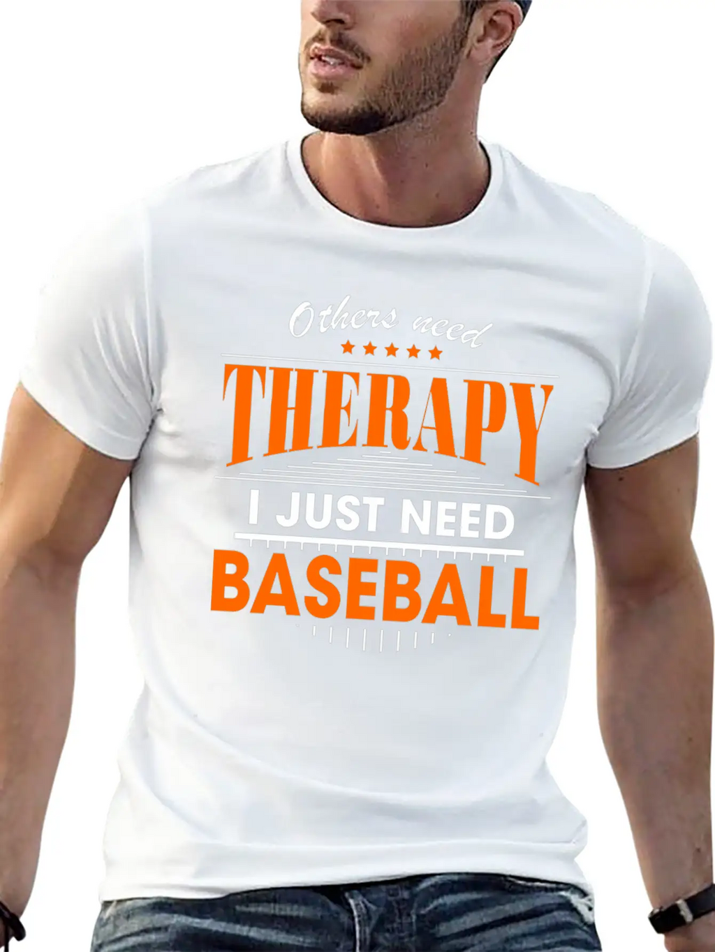 Baseball Is My Therapy Breathable Graphic T-Shirt – Perfect For Casual Days