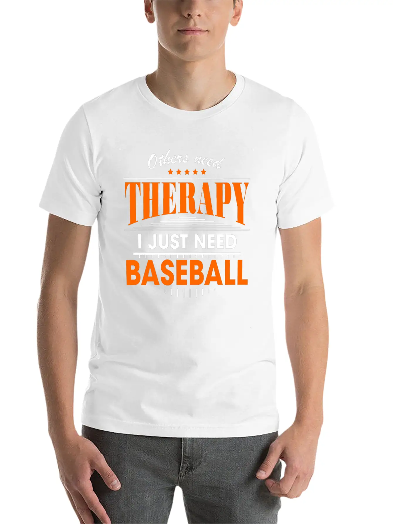 Baseball Is My Therapy Breathable Graphic T-Shirt – Perfect For Casual Days