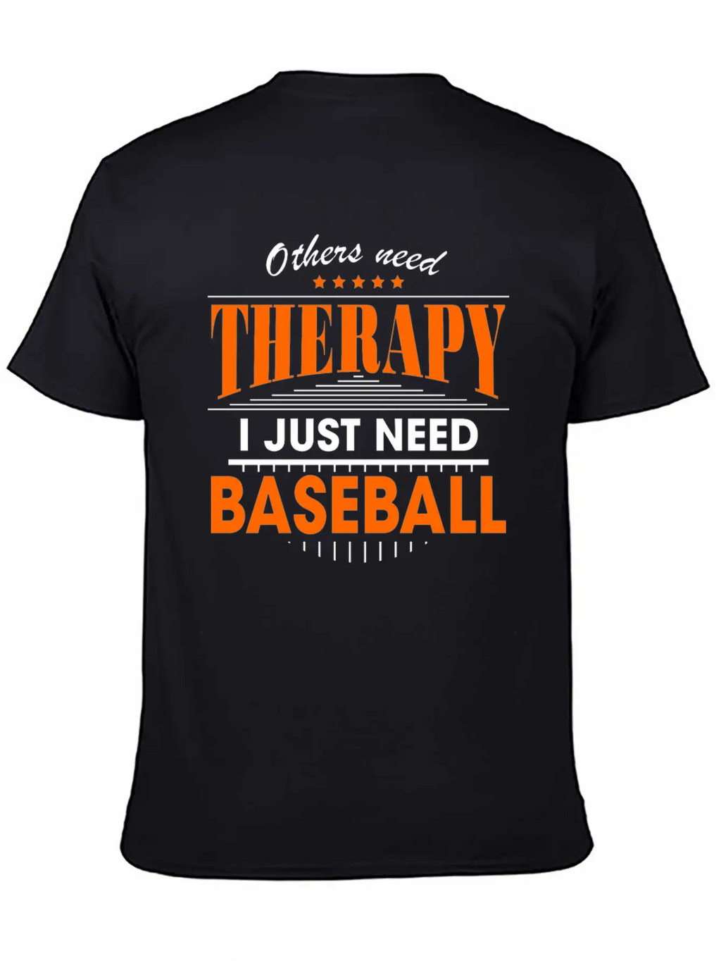 Baseball Is My Therapy Breathable Graphic T-Shirt – Perfect For Casual Days