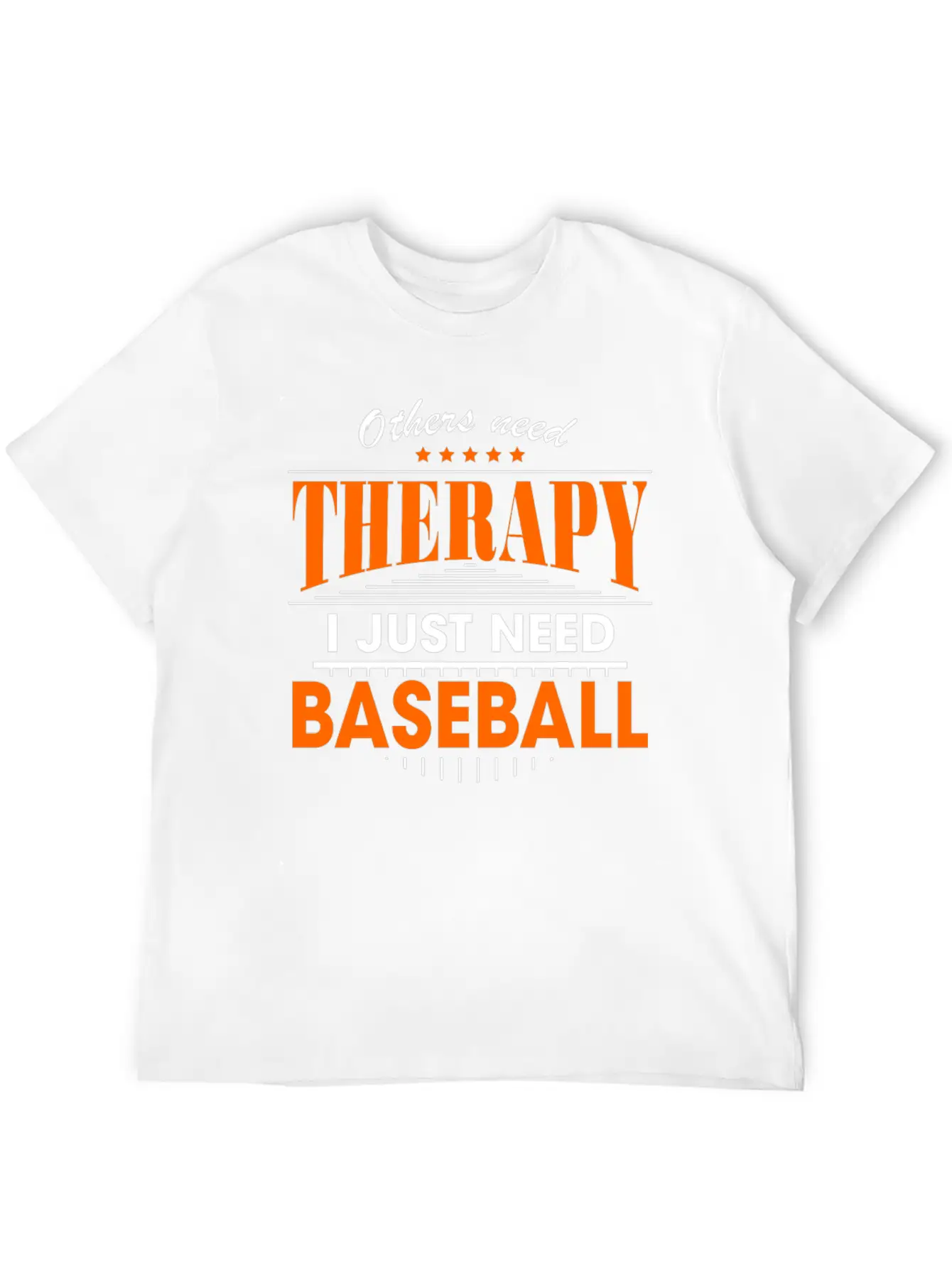 Baseball Is My Therapy Breathable Graphic T-Shirt – Perfect For Casual Days