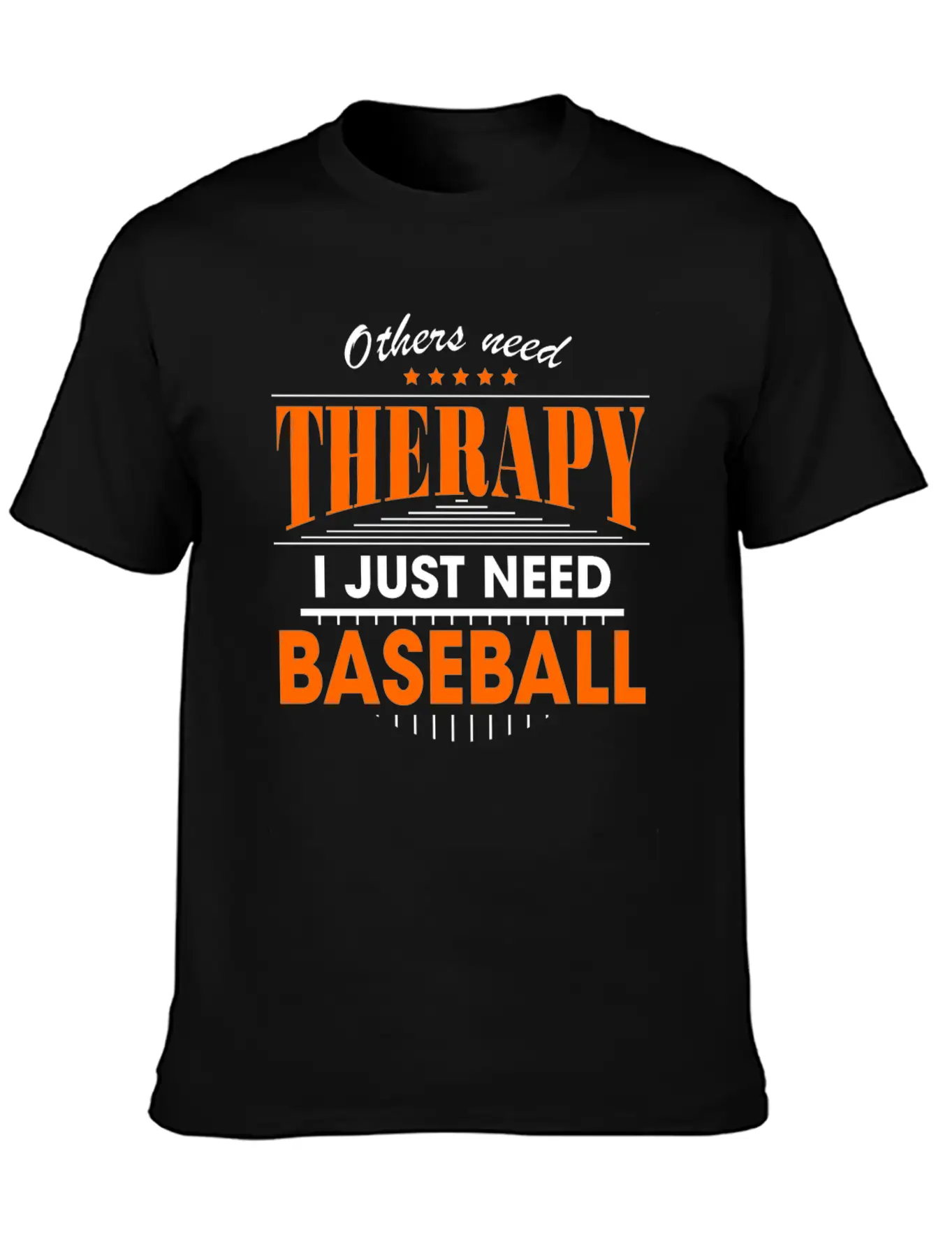 Baseball Is My Therapy Breathable Graphic T-Shirt – Perfect For Casual Days