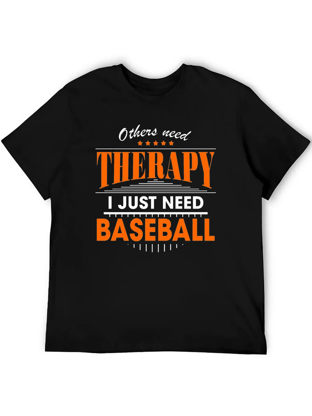 Baseball Is My Therapy Breathable Graphic T-Shirt – Perfect For Casual Days