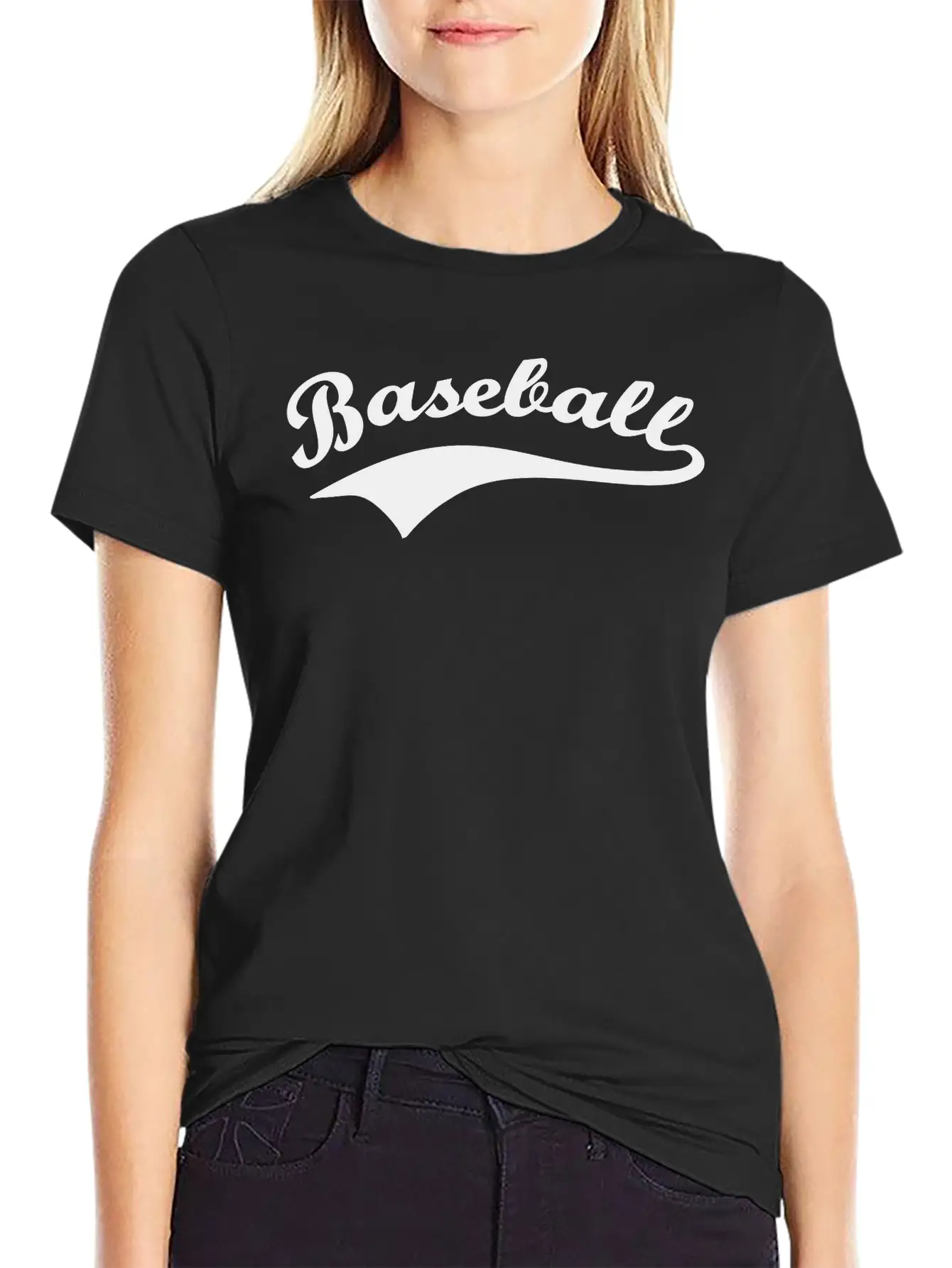 Baseball Lettering Basic Graphic T-Shirt – Daily Comfort In Soft Cotton
