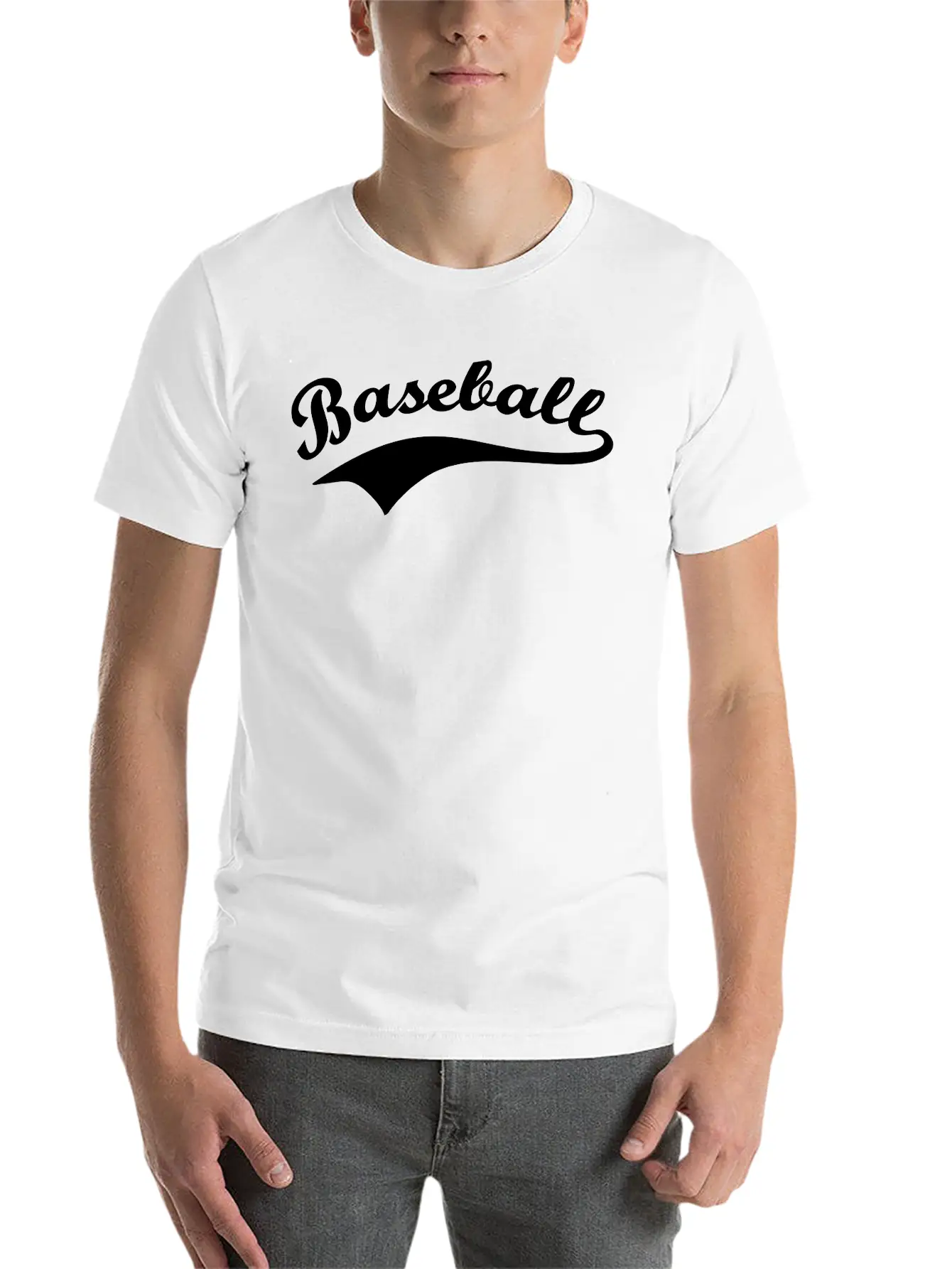 Baseball Lettering Basic Graphic T-Shirt – Daily Comfort In Soft Cotton