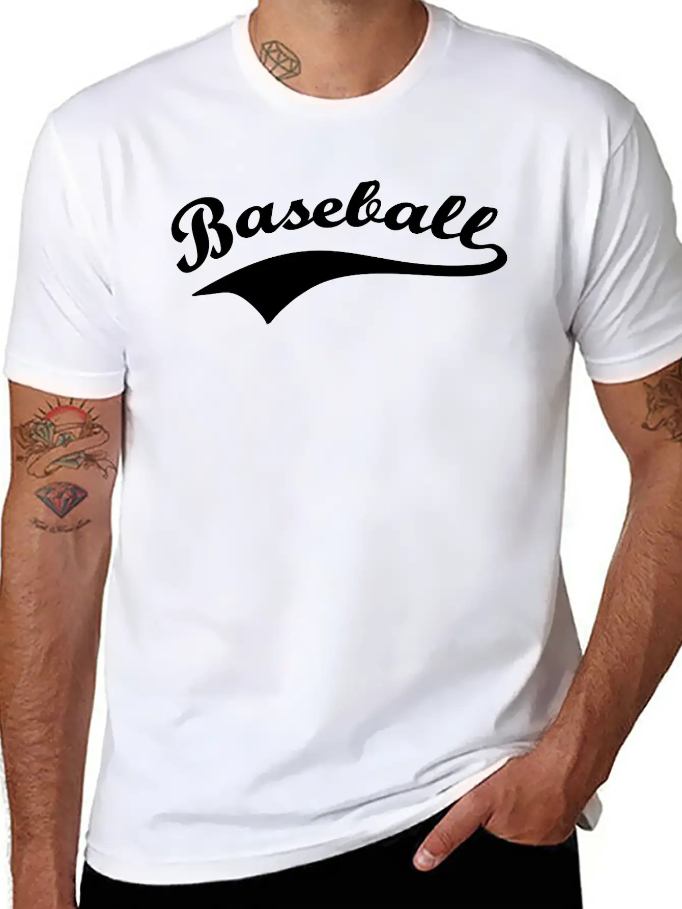 Baseball Lettering Basic Graphic T-Shirt – Daily Comfort In Soft Cotton