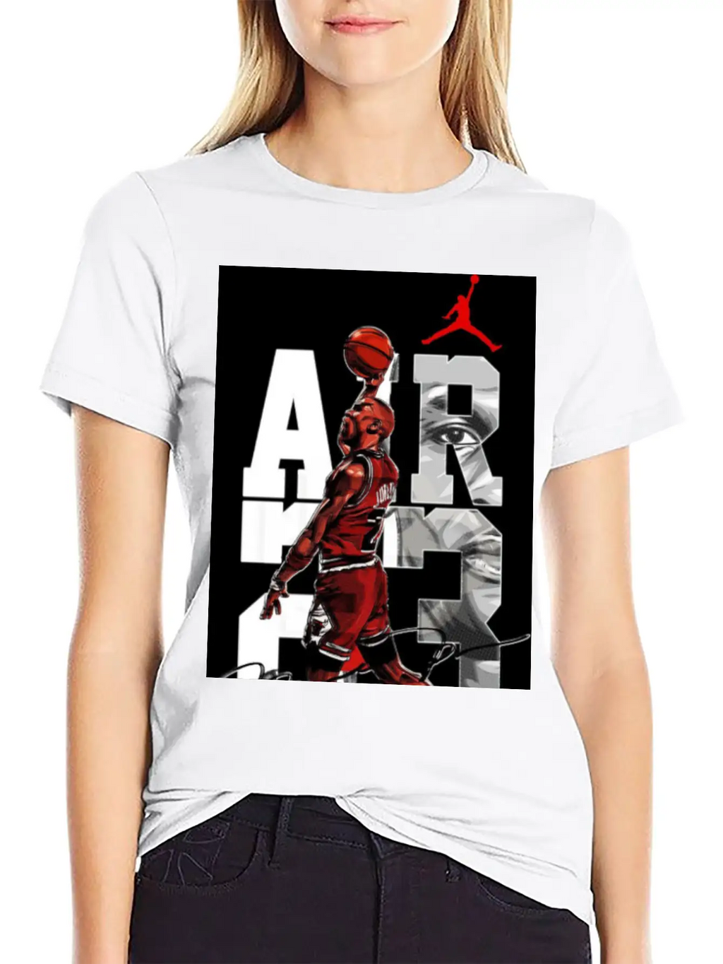Basket Player Art Jordan T Shirts Relaxed Everyday Tee – Lightweight And Durable Cotton
