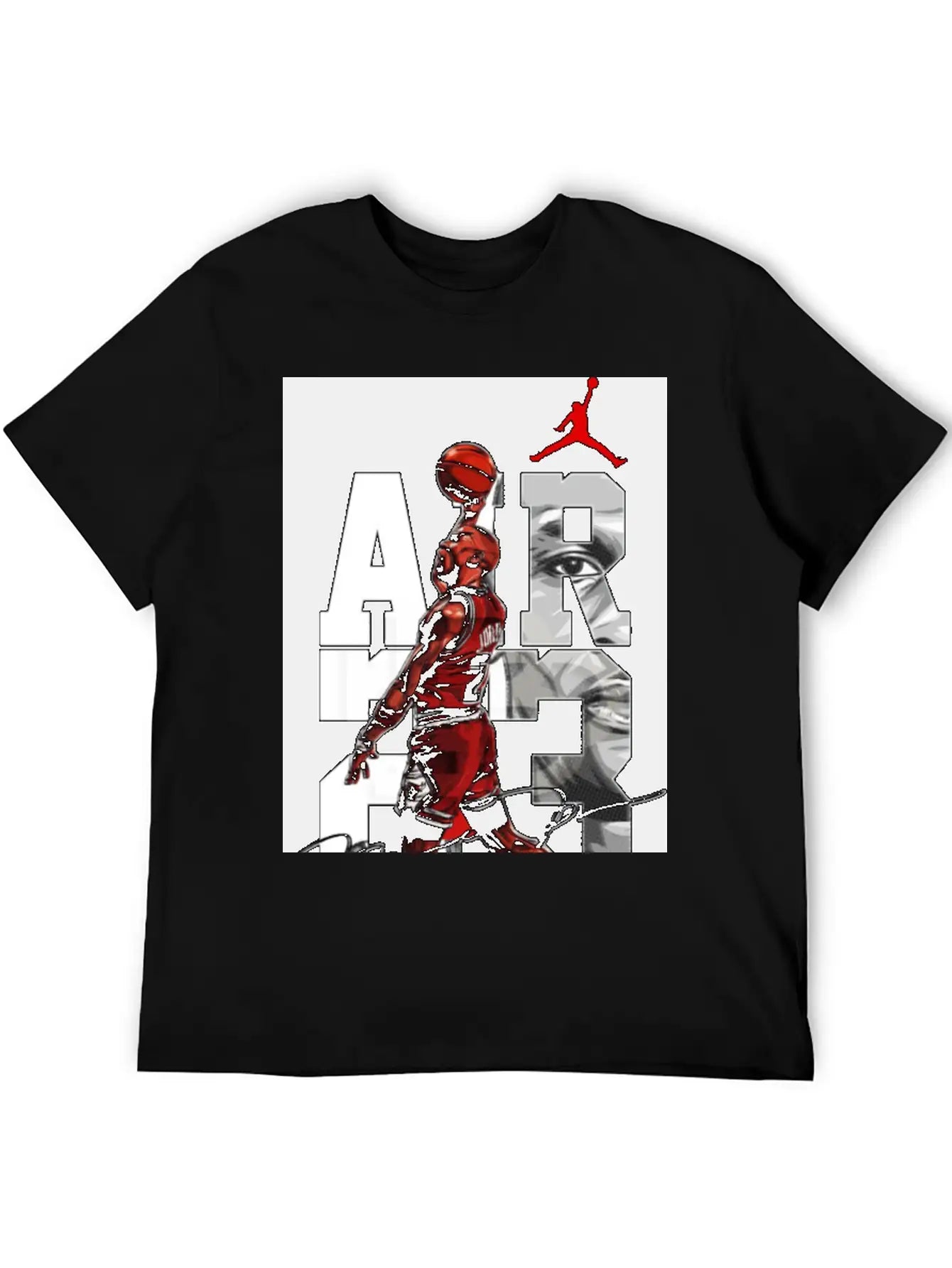 Basket Player Art Jordan T Shirts Relaxed Everyday Tee – Lightweight And Durable Cotton