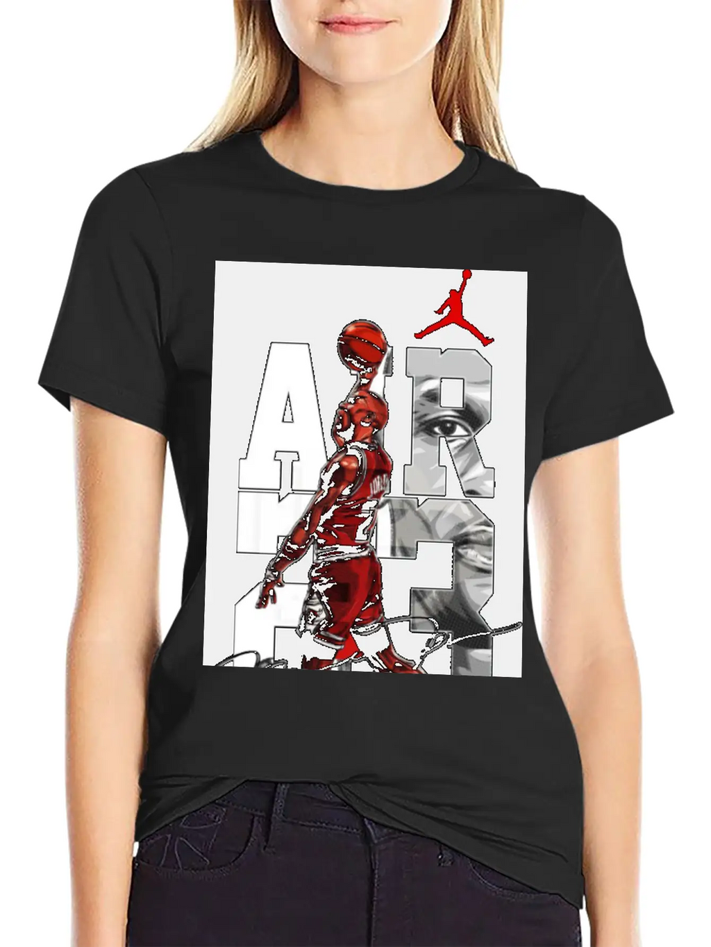 Basket Player Art Jordan T Shirts Relaxed Everyday Tee – Lightweight And Durable Cotton