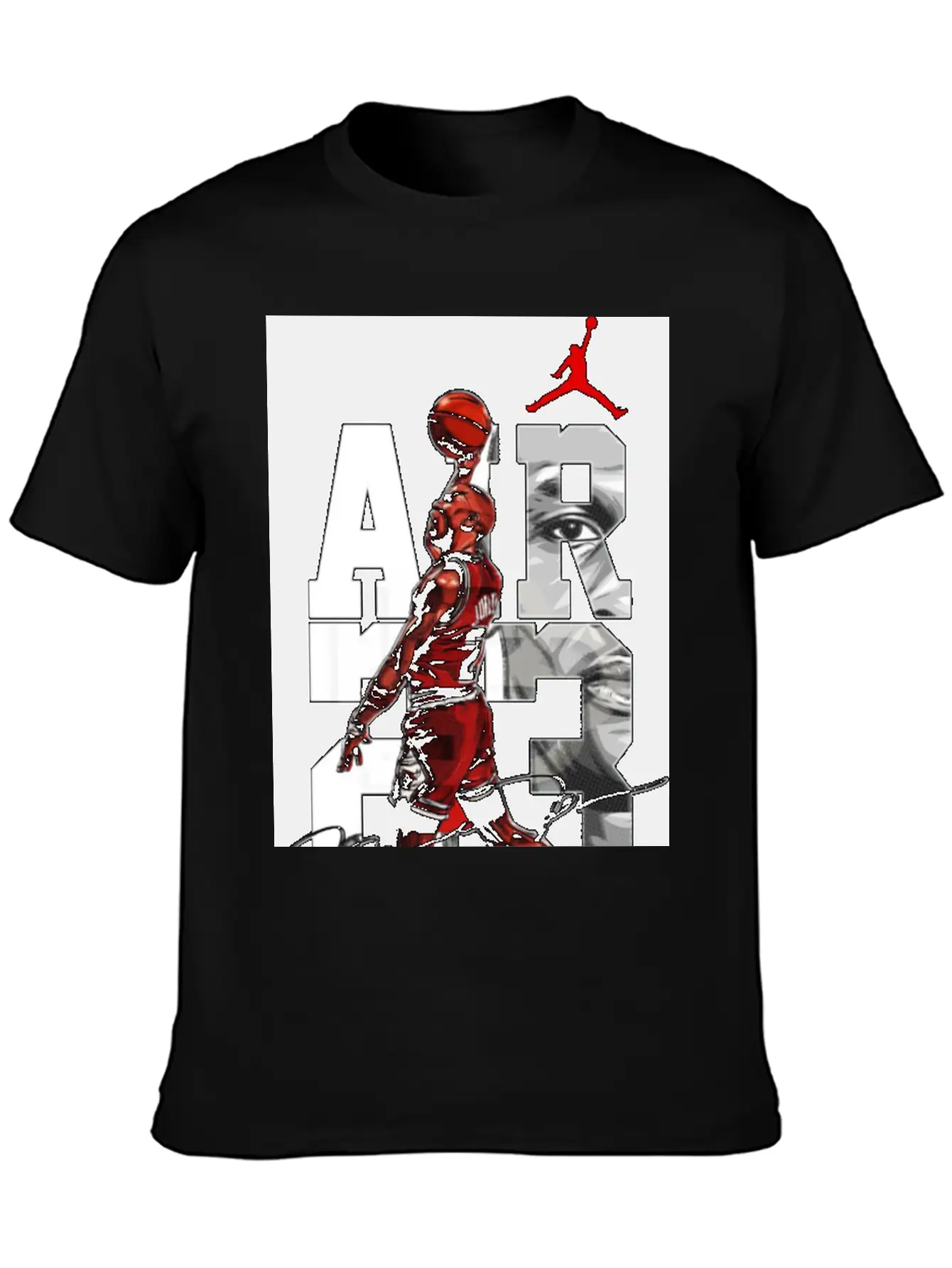 Basket Player Art Jordan T Shirts Relaxed Everyday Tee – Lightweight And Durable Cotton