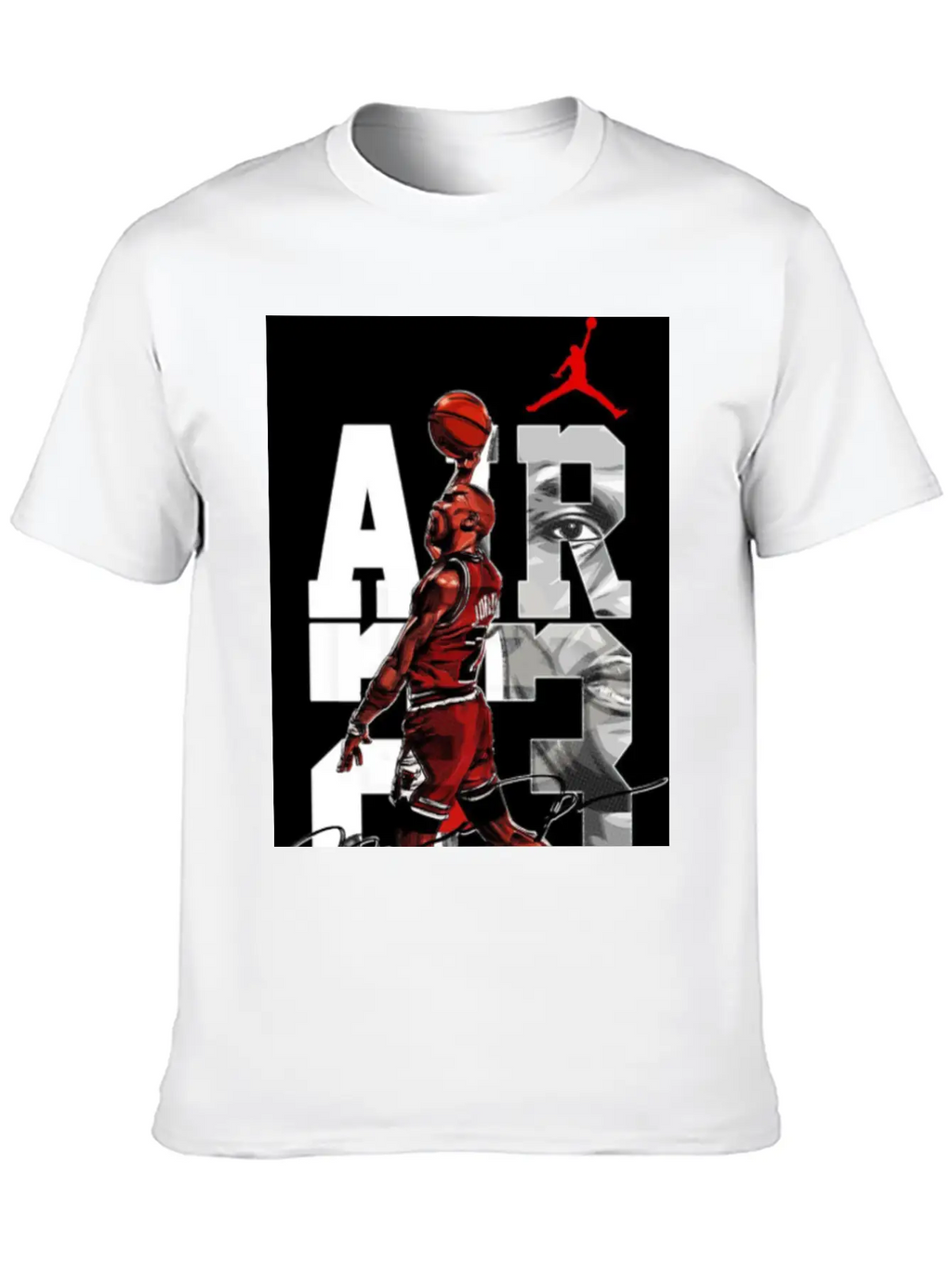 Basket Player Art Jordan T Shirts Relaxed Everyday Tee – Lightweight And Durable Cotton