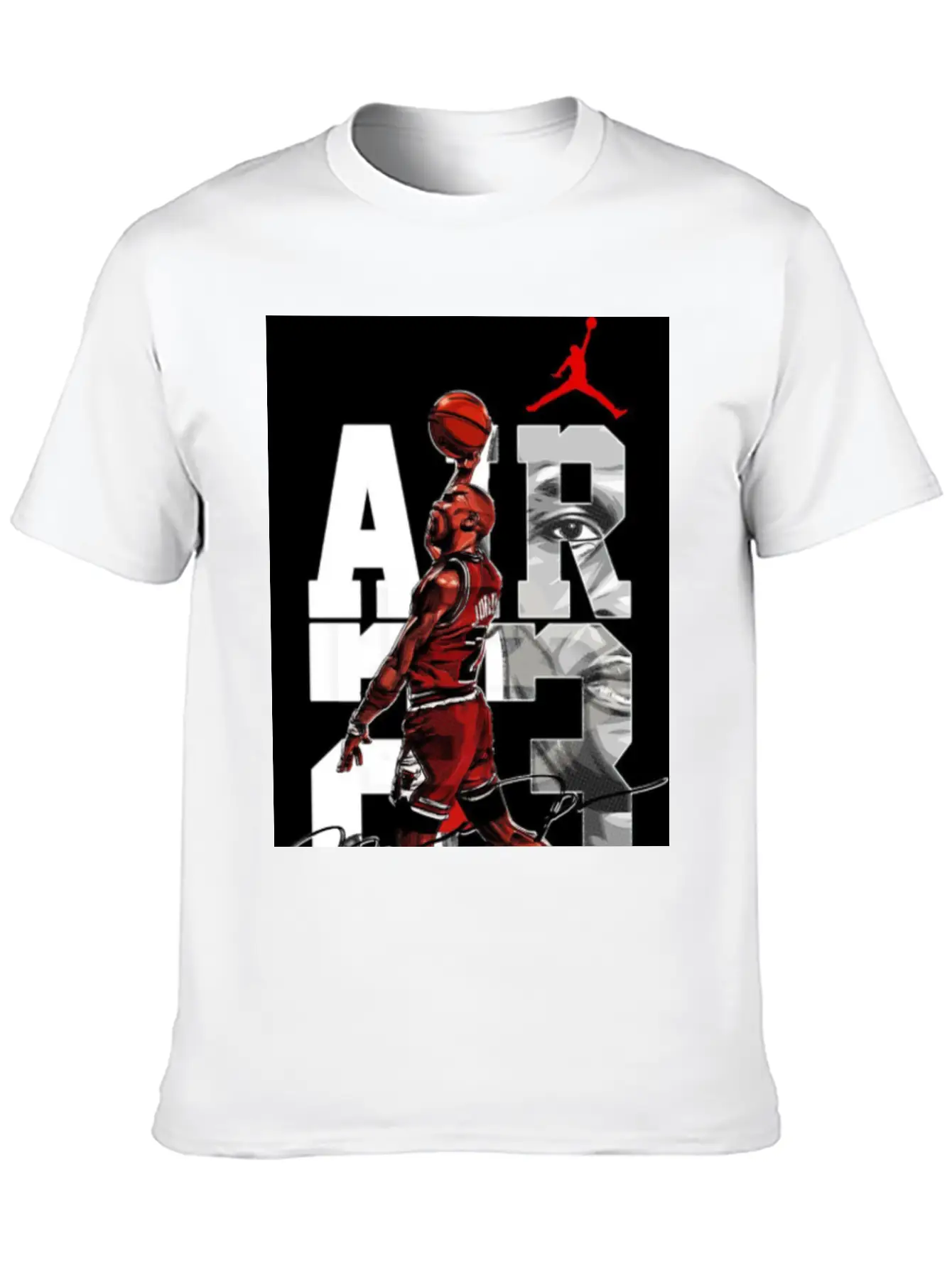 Basket Player Art Jordan T Shirts Relaxed Everyday Tee – Lightweight And Durable Cotton