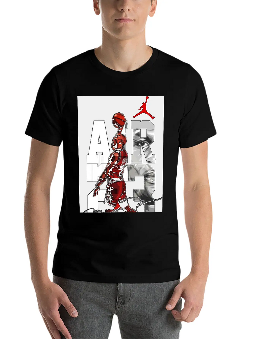 Basket Player Art Jordan T Shirts Relaxed Everyday Tee – Lightweight And Durable Cotton