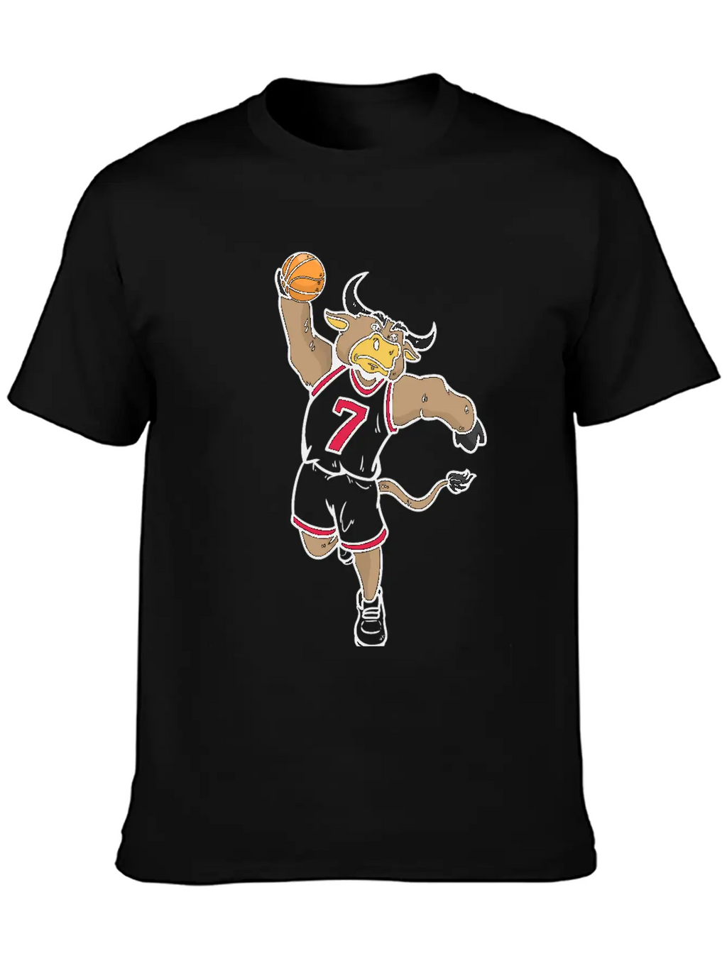 Basketball Bull Breathable Soft Cotton T-Shirt – Timeless Casual Look