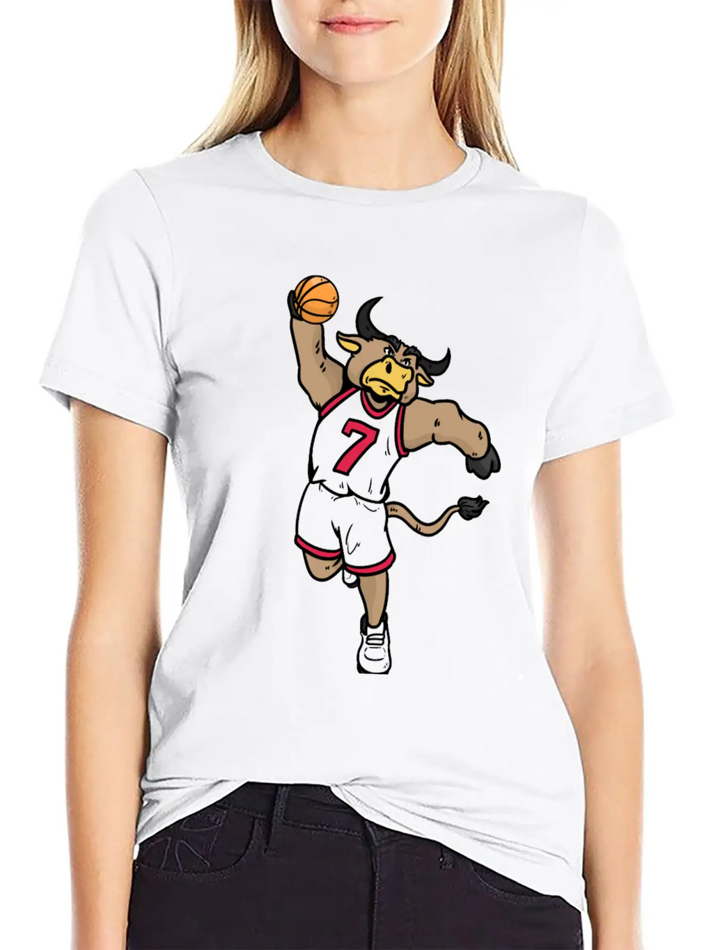 Basketball Bull Breathable Soft Cotton T-Shirt – Timeless Casual Look