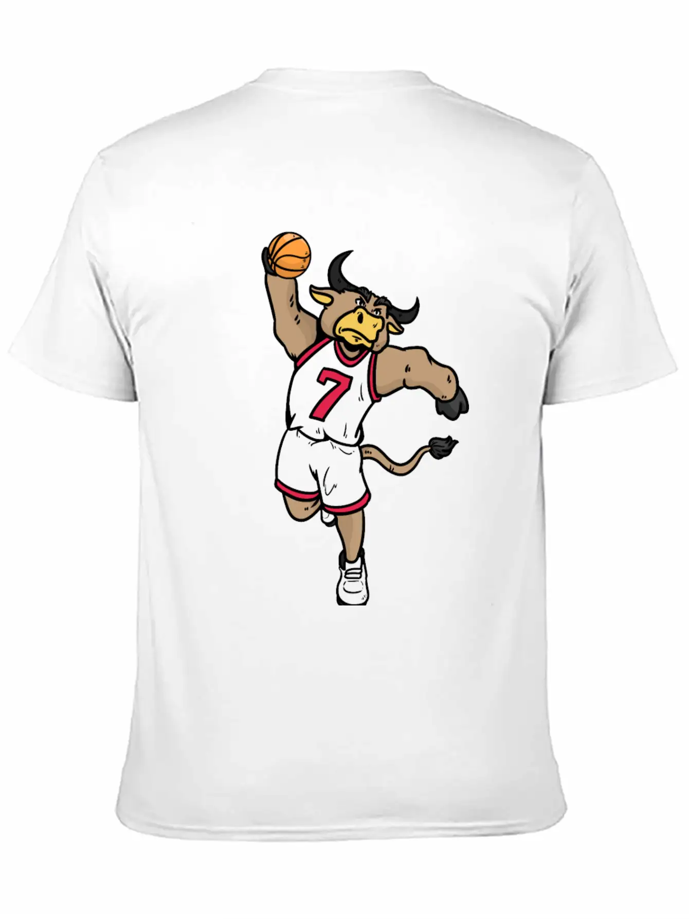 Basketball Bull Breathable Soft Cotton T-Shirt – Timeless Casual Look