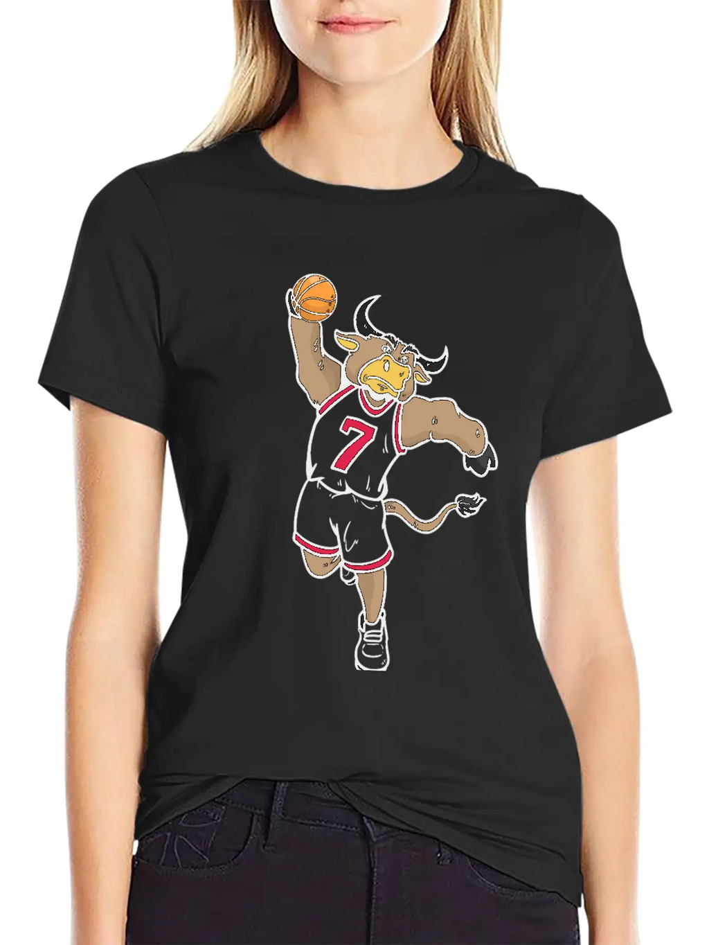 Basketball Bull Breathable Soft Cotton T-Shirt – Timeless Casual Look