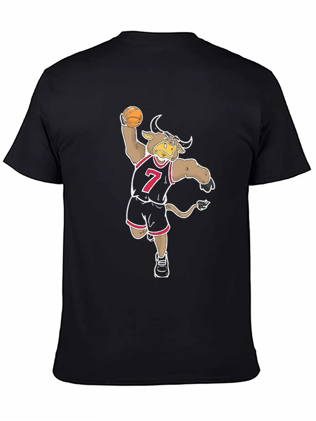 Basketball Bull Breathable Soft Cotton T-Shirt – Timeless Casual Look