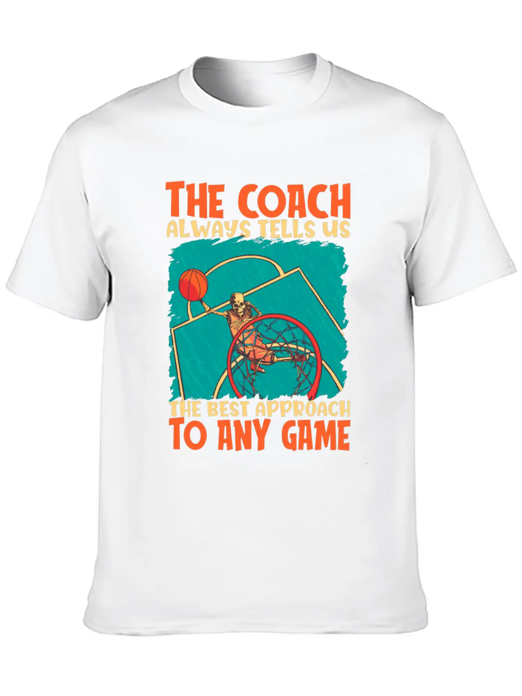 Basketball Coach Breathable Soft Cotton T-Shirt – Timeless Casual Look