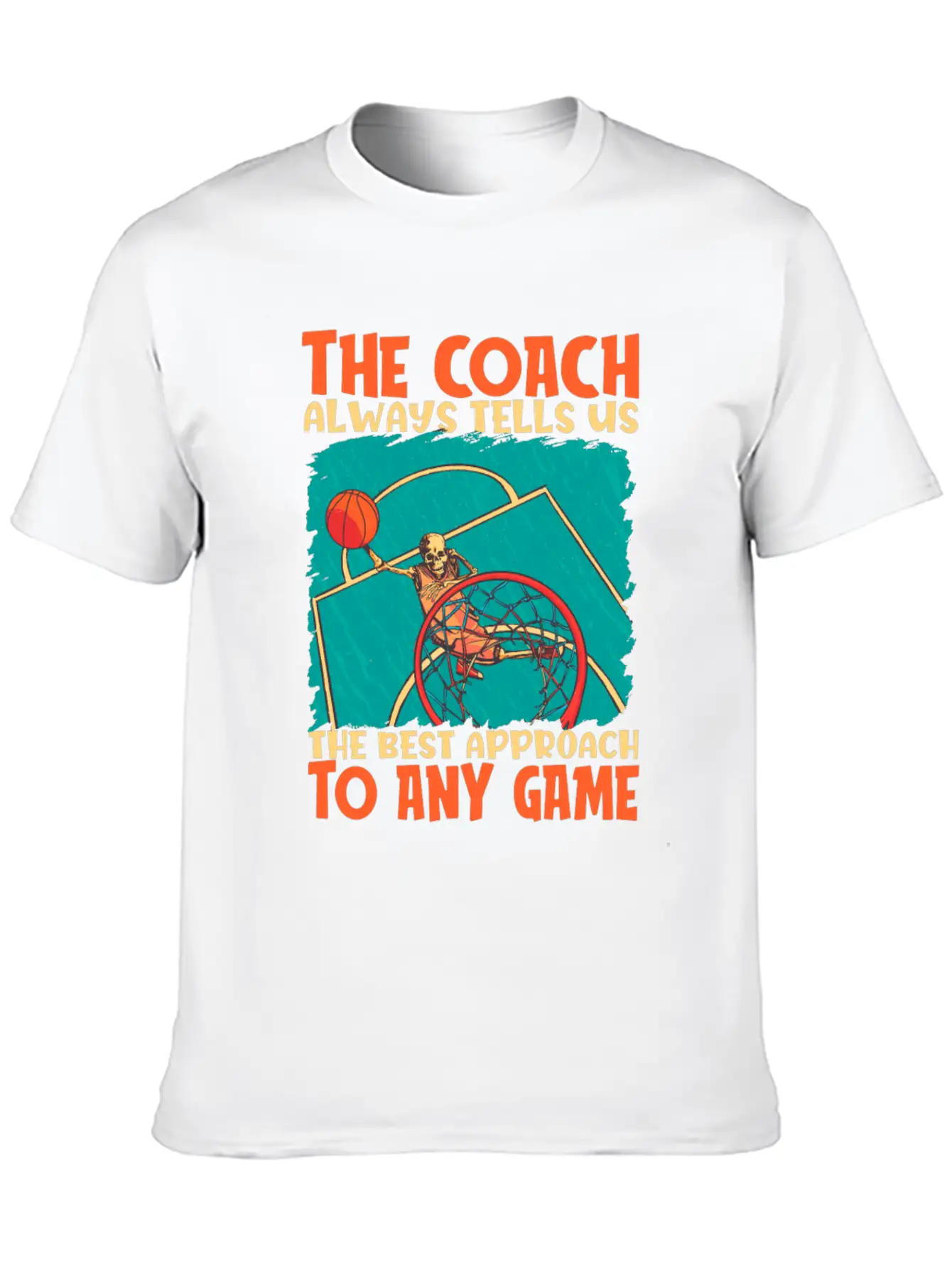 Basketball Coach Breathable Soft Cotton T-Shirt – Timeless Casual Look