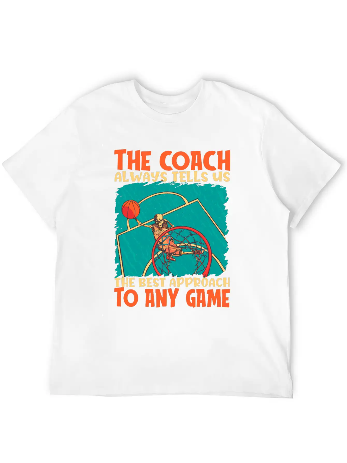 Basketball Coach Breathable Soft Cotton T-Shirt – Timeless Casual Look