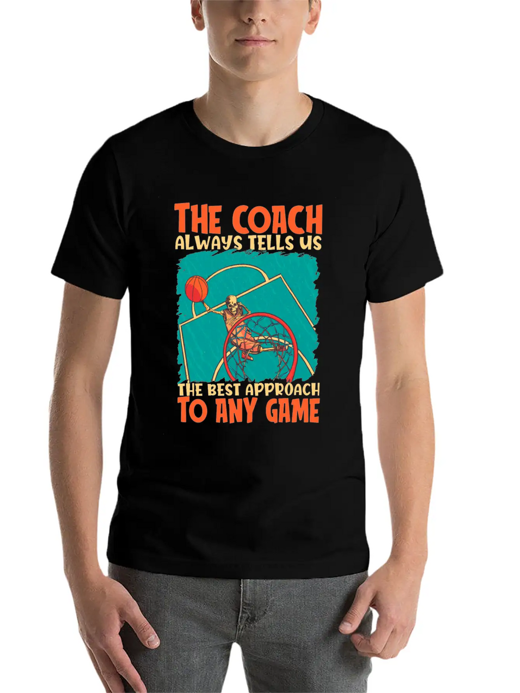 Basketball Coach Breathable Soft Cotton T-Shirt – Timeless Casual Look