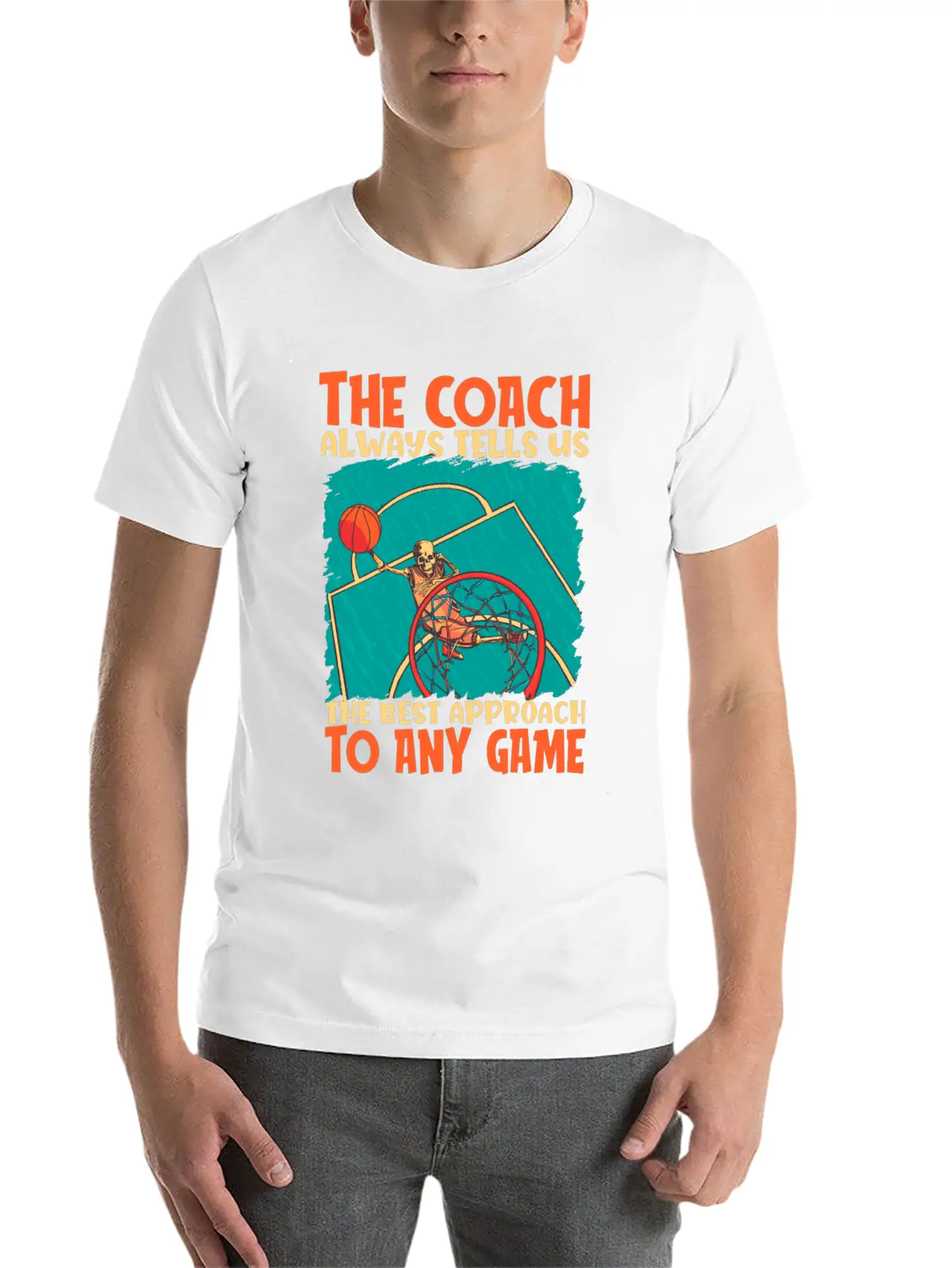 Basketball Coach Breathable Soft Cotton T-Shirt – Timeless Casual Look