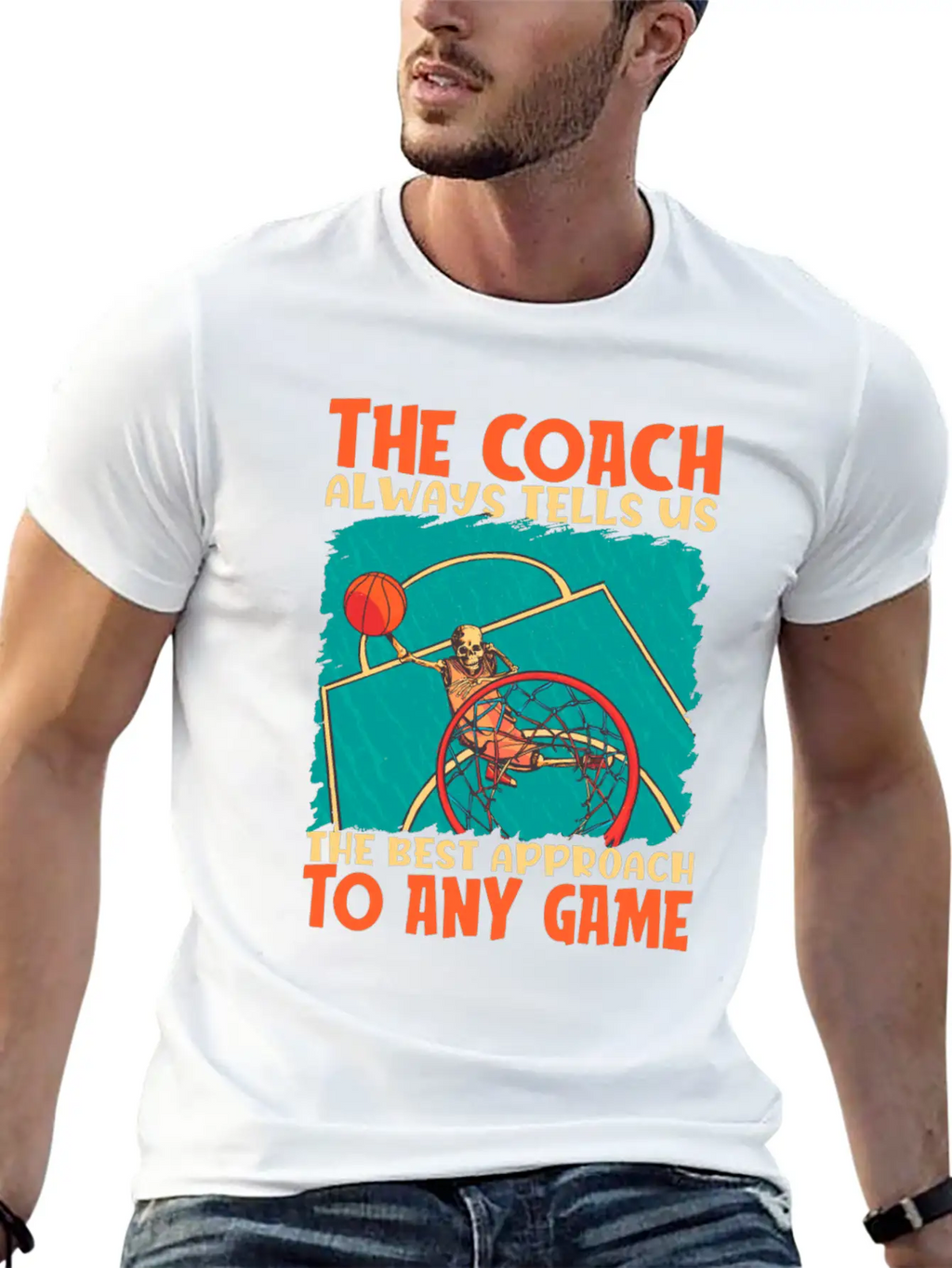 Basketball Coach Breathable Soft Cotton T-Shirt – Timeless Casual Look