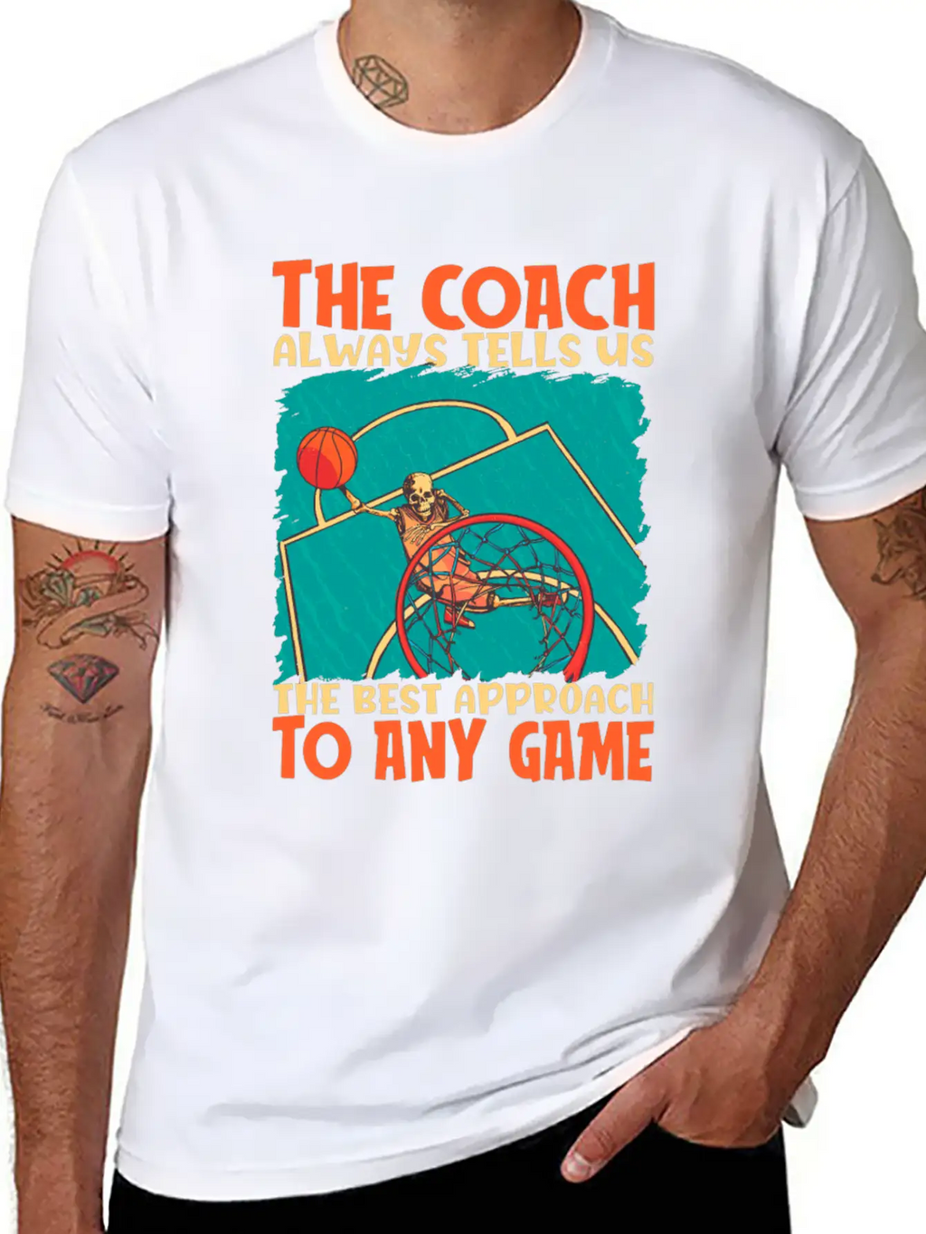 Basketball Coach Breathable Soft Cotton T-Shirt – Timeless Casual Look